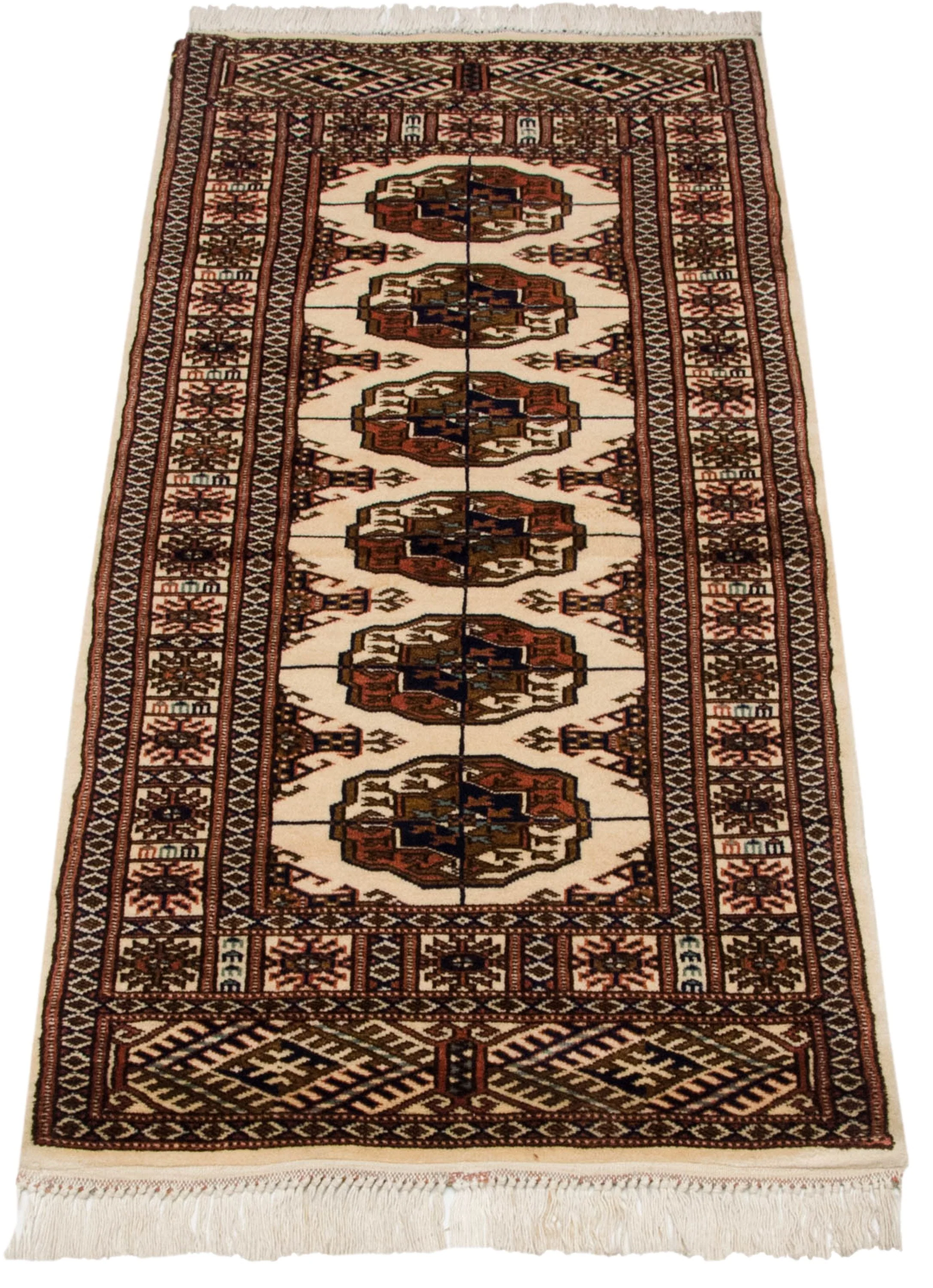 2x4.5 Vintage Fine Bokhara Rug Runner - Image 4