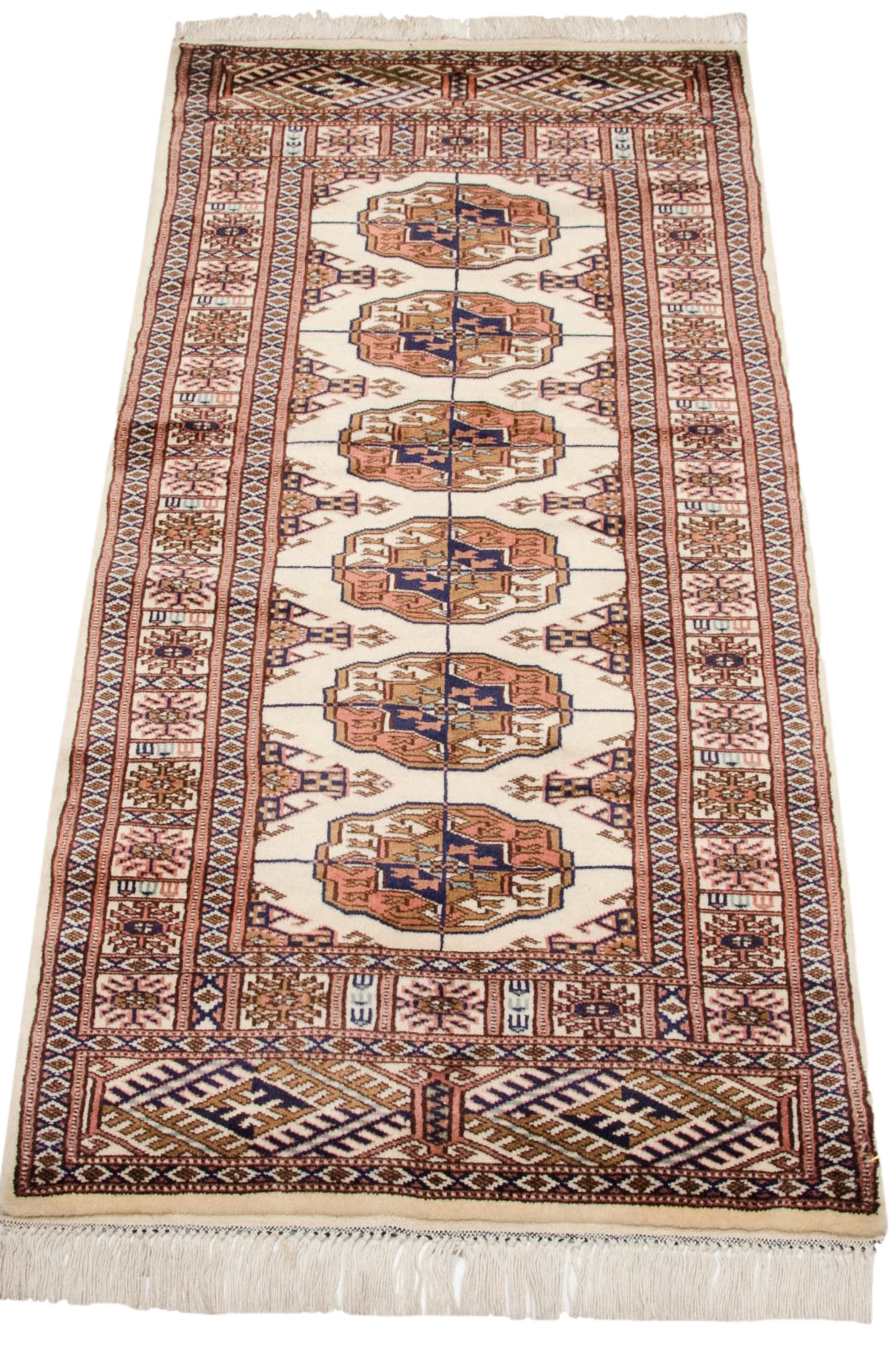 2x4.5 Vintage Fine Bokhara Rug Runner - Image 6
