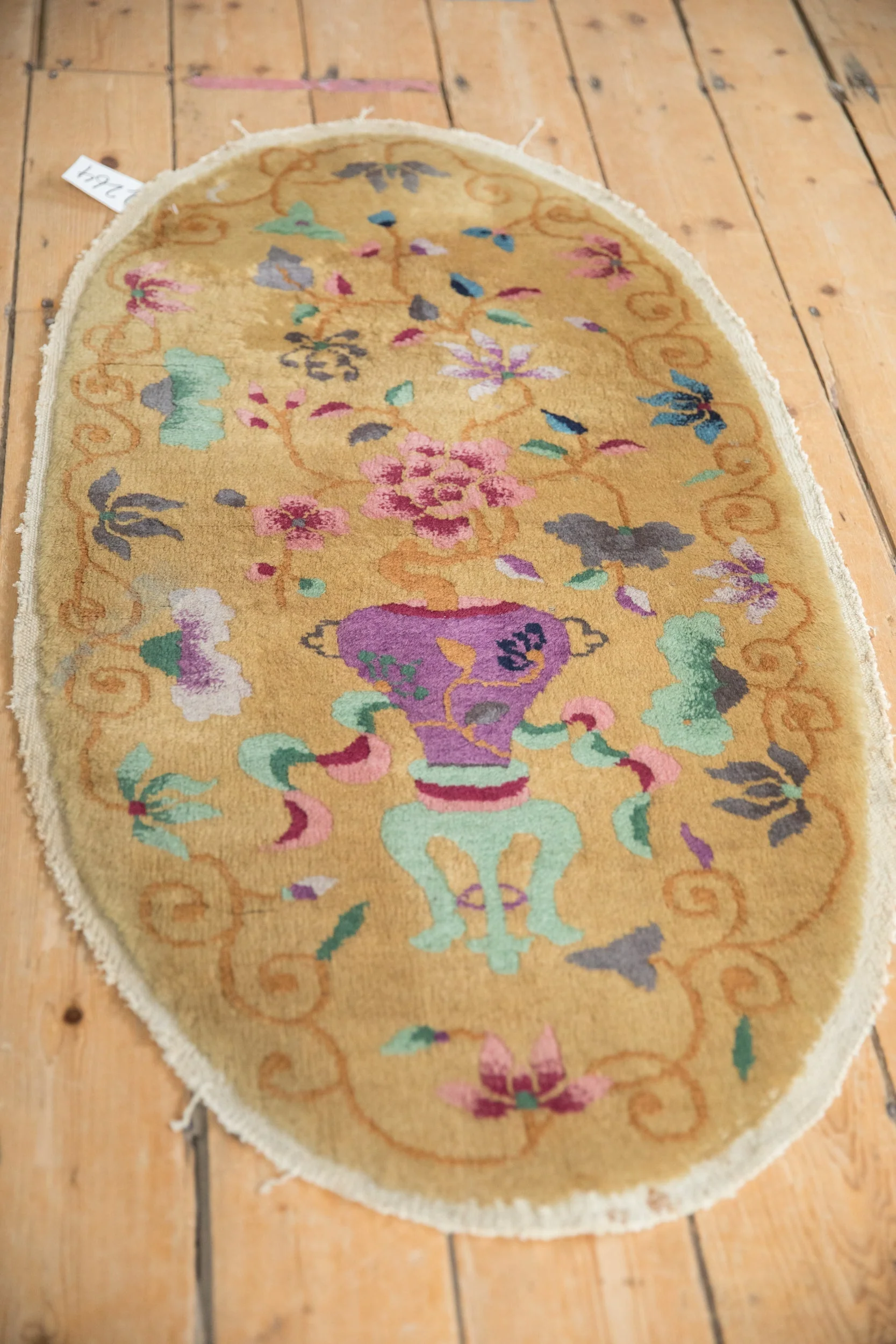 2x4 Antique Art Deco Rug Runner - Image 4