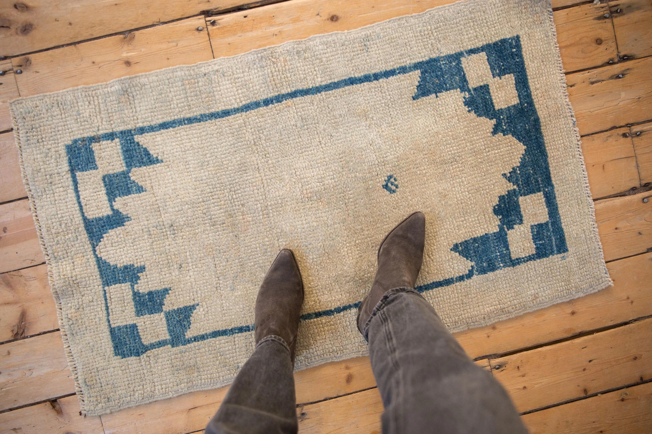 2x4 Distressed Oushak Rug Runner - Image 2