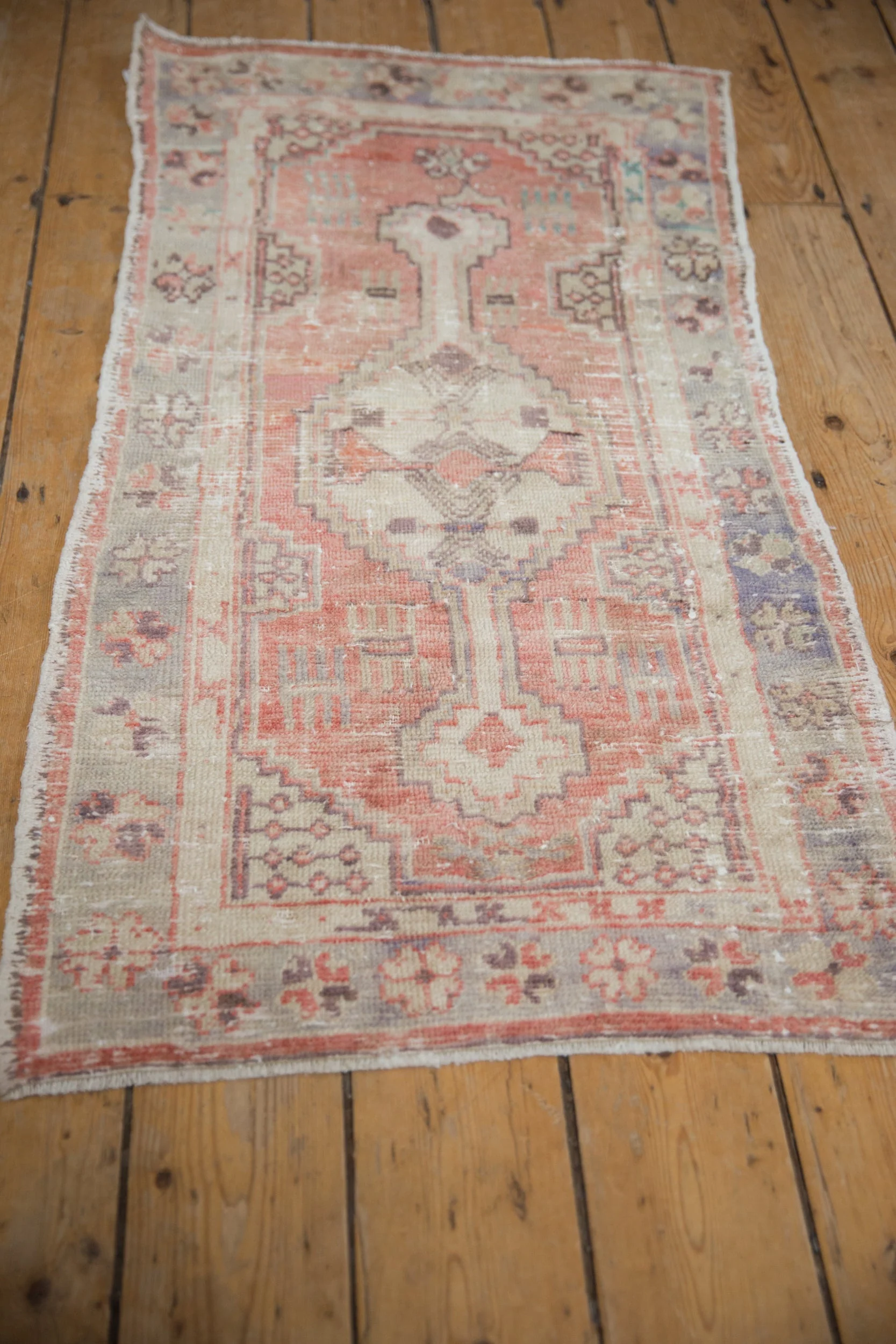 2x4 Vintage Distressed Oushak Rug Runner - Image 3