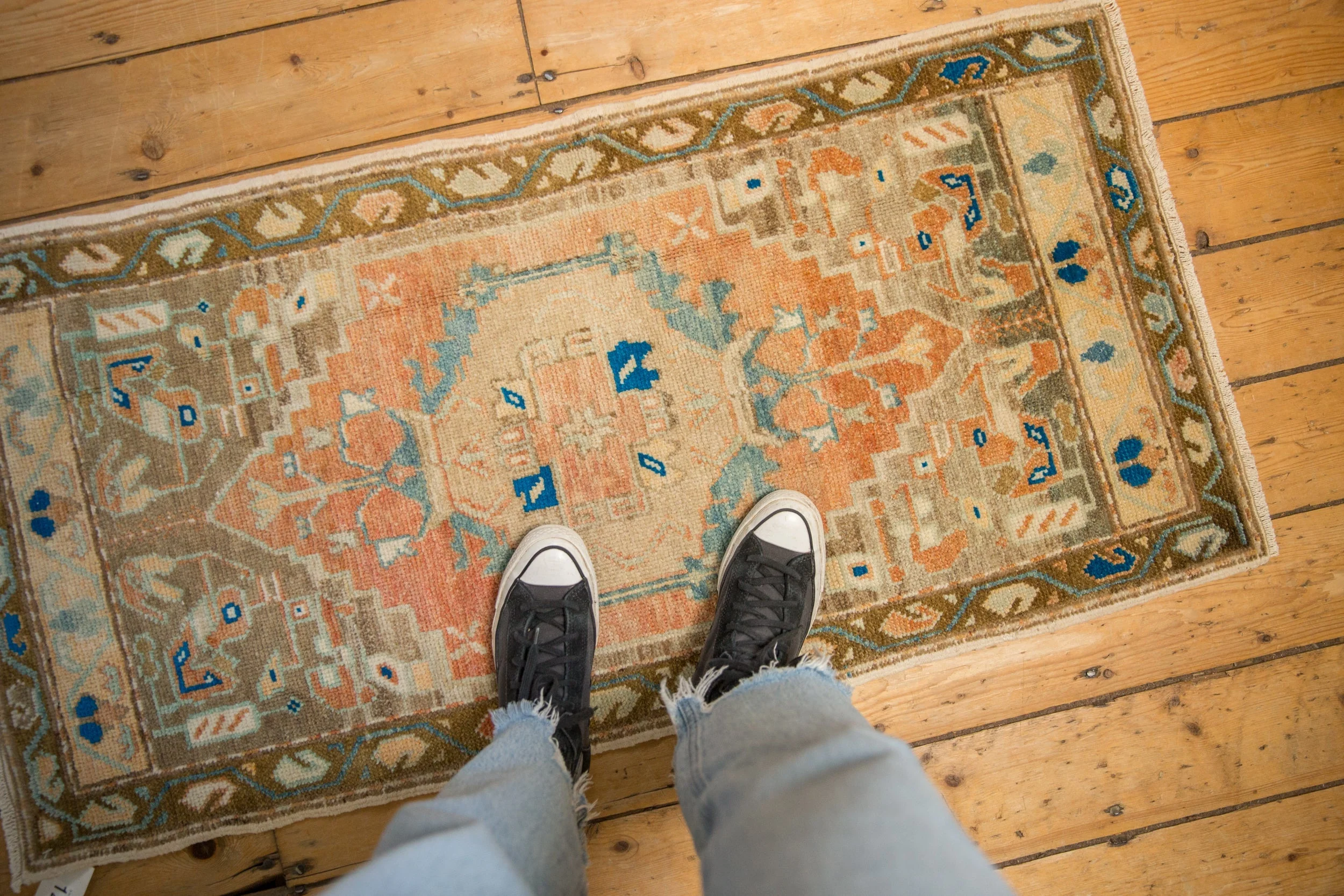 2x4 Vintage Distressed Oushak Rug Runner - Image 2
