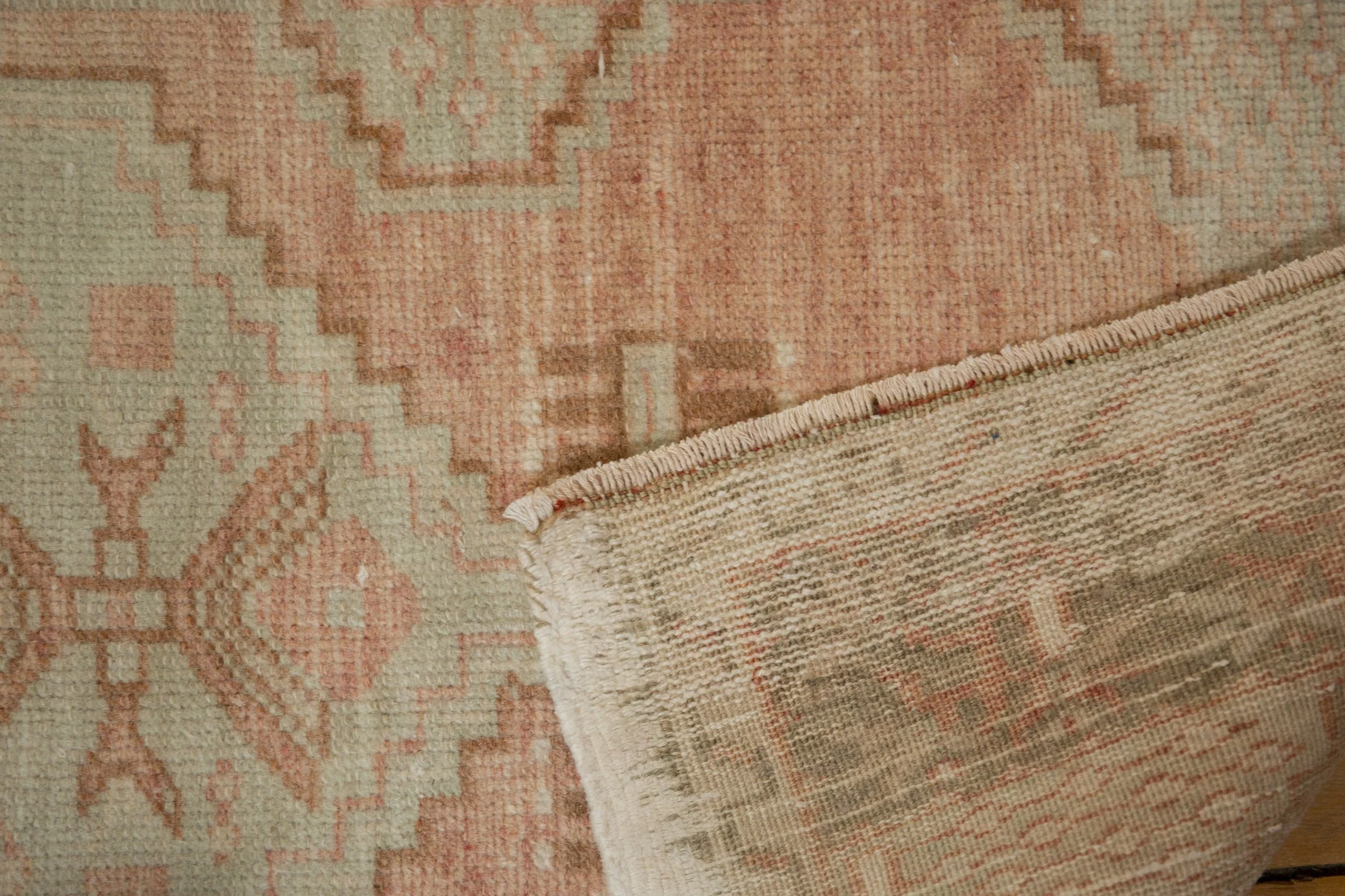 2x4 Vintage Distressed Oushak Rug Runner - Image 9
