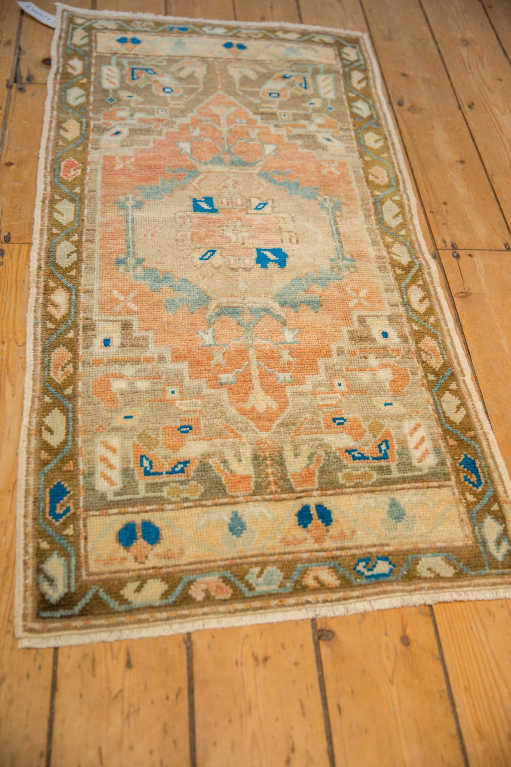 2x4 Vintage Distressed Oushak Rug Runner - Image 3