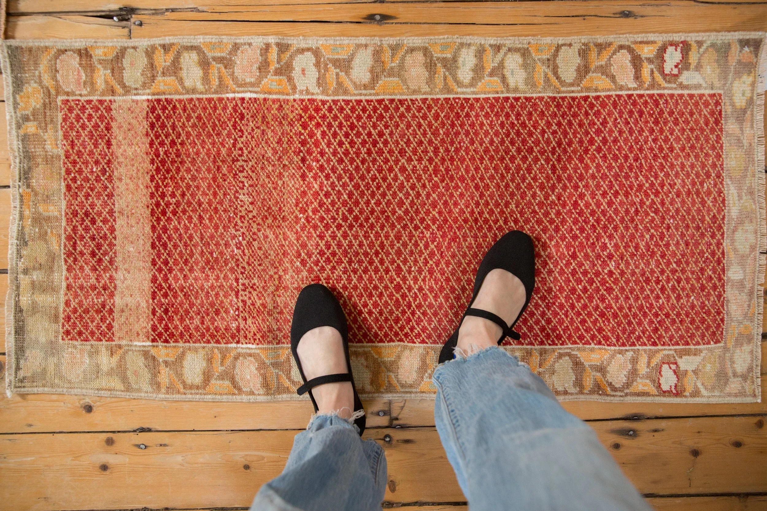 2x4 Vintage Distressed Oushak Rug Runner - Image 2