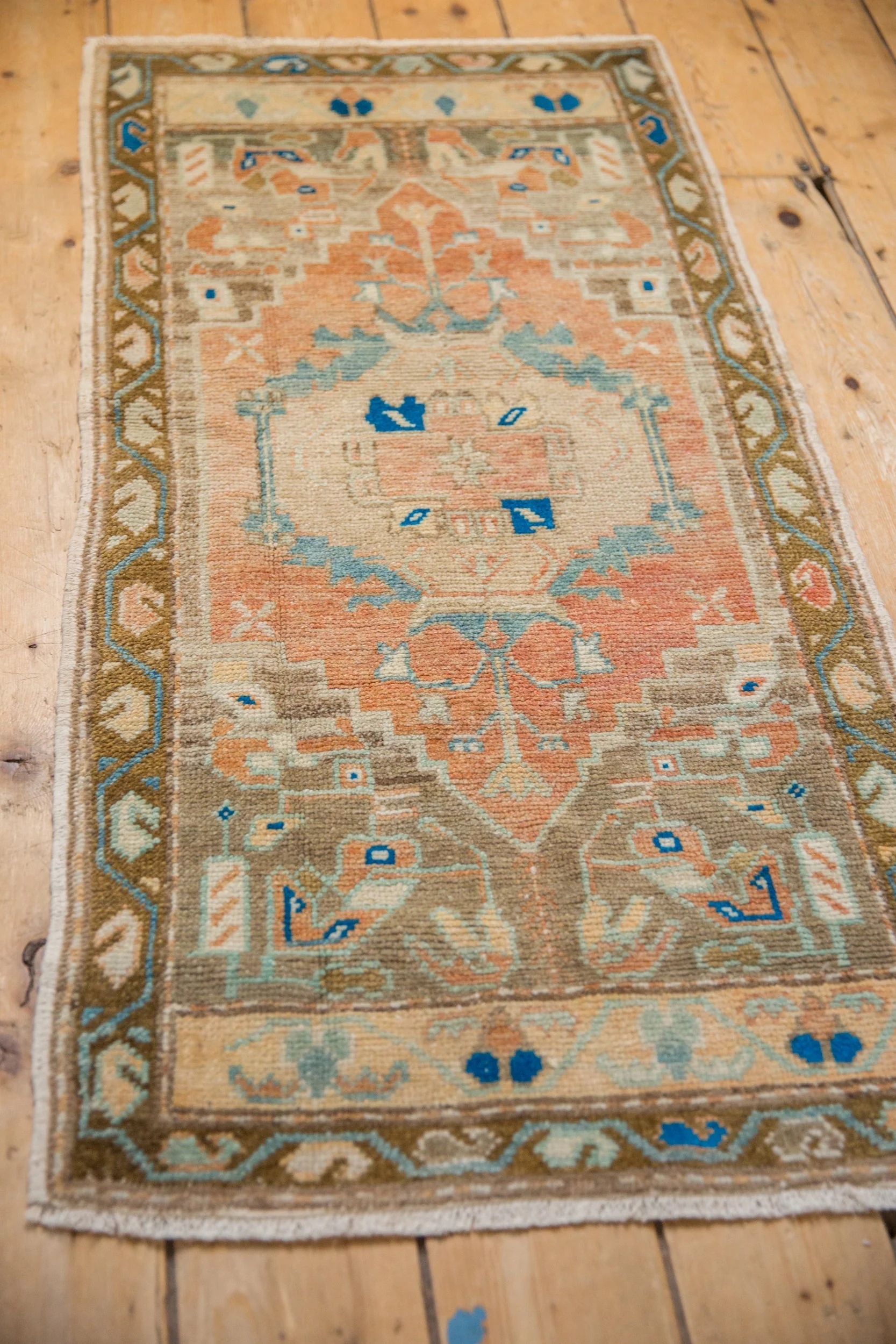 2x4 Vintage Distressed Oushak Rug Runner - Image 4