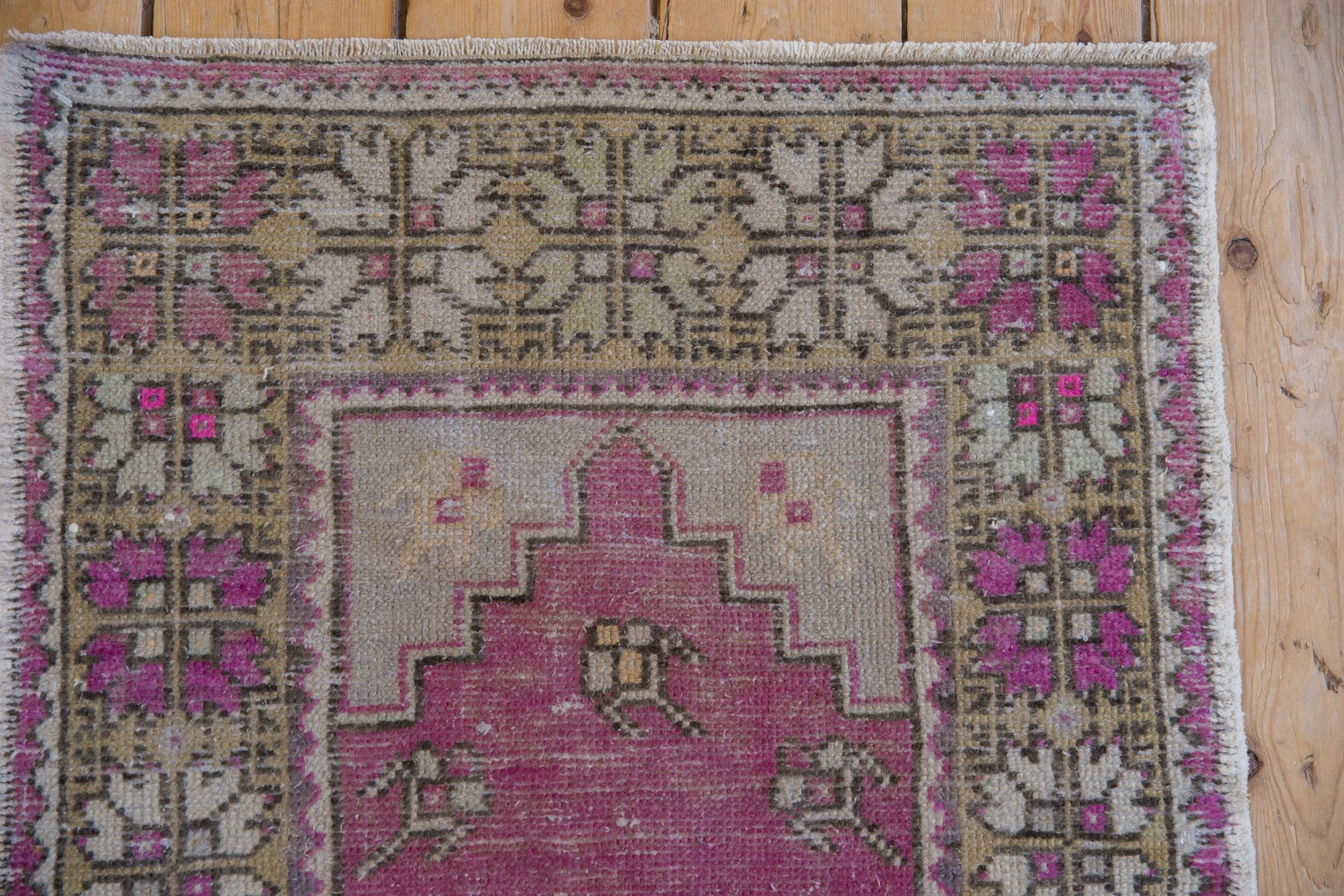 2x4 Vintage Distressed Oushak Rug Runner - Image 3