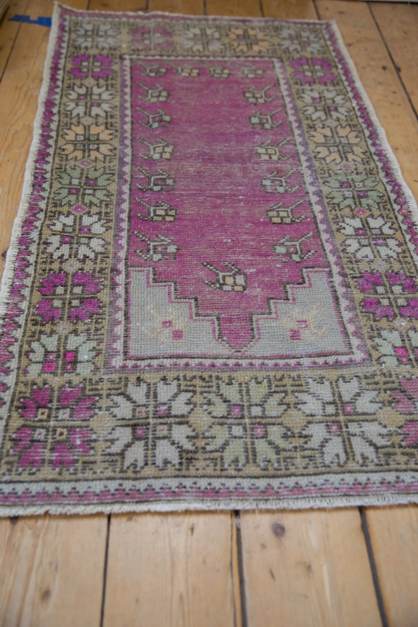 2x4 Vintage Distressed Oushak Rug Runner - Image 4