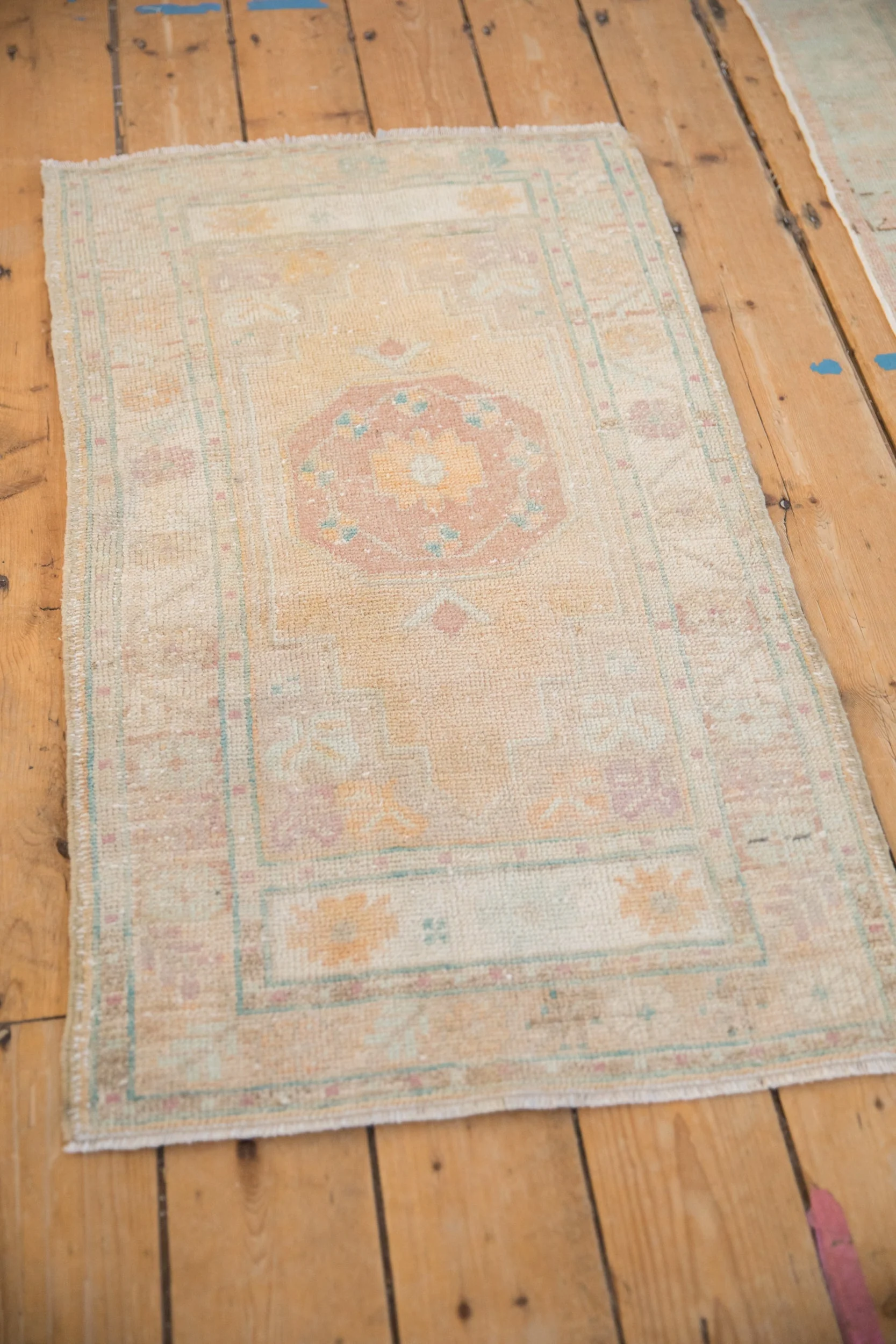 2x4 Vintage Distressed Oushak Rug Runner - Image 4