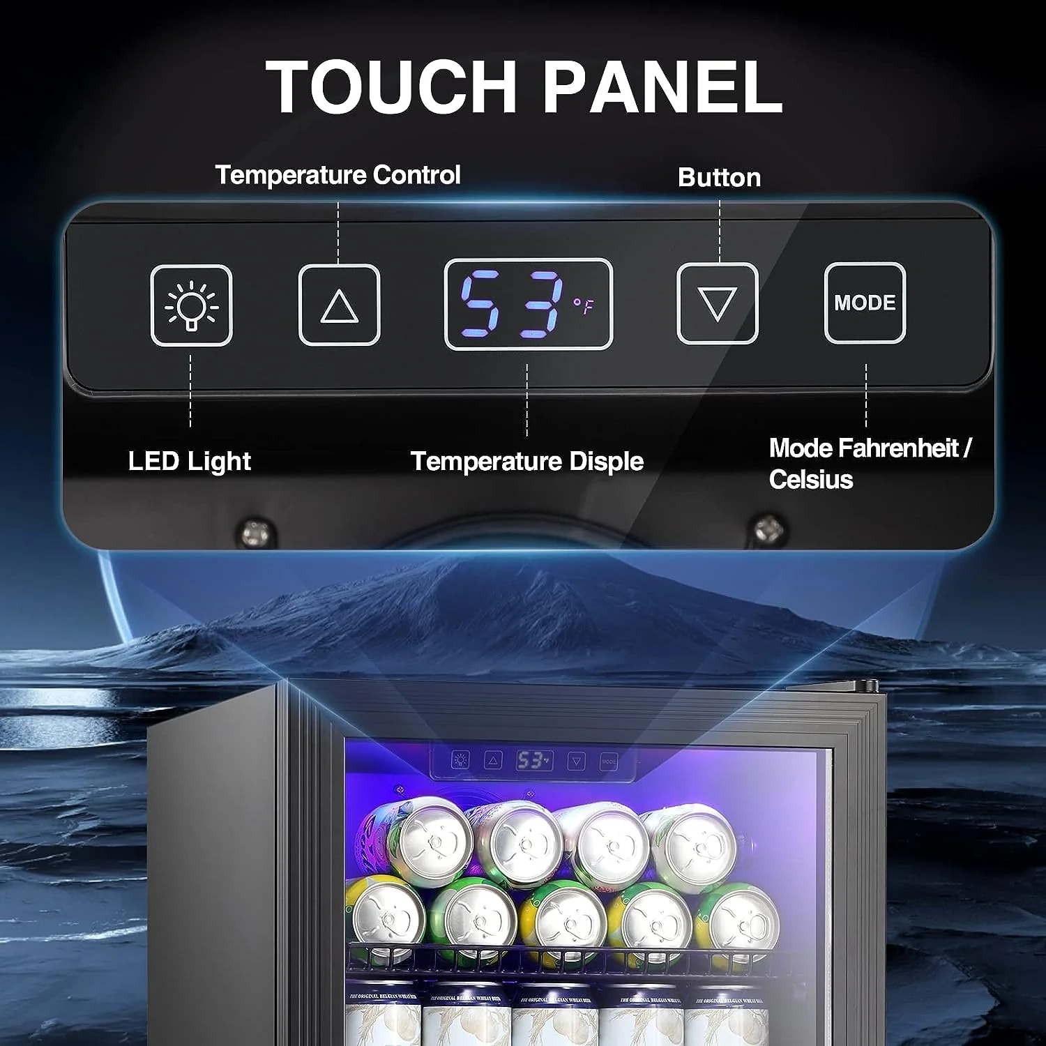 3.2 Cu.Ft Beverage Refrigerator Cooler W6890 - Image 2