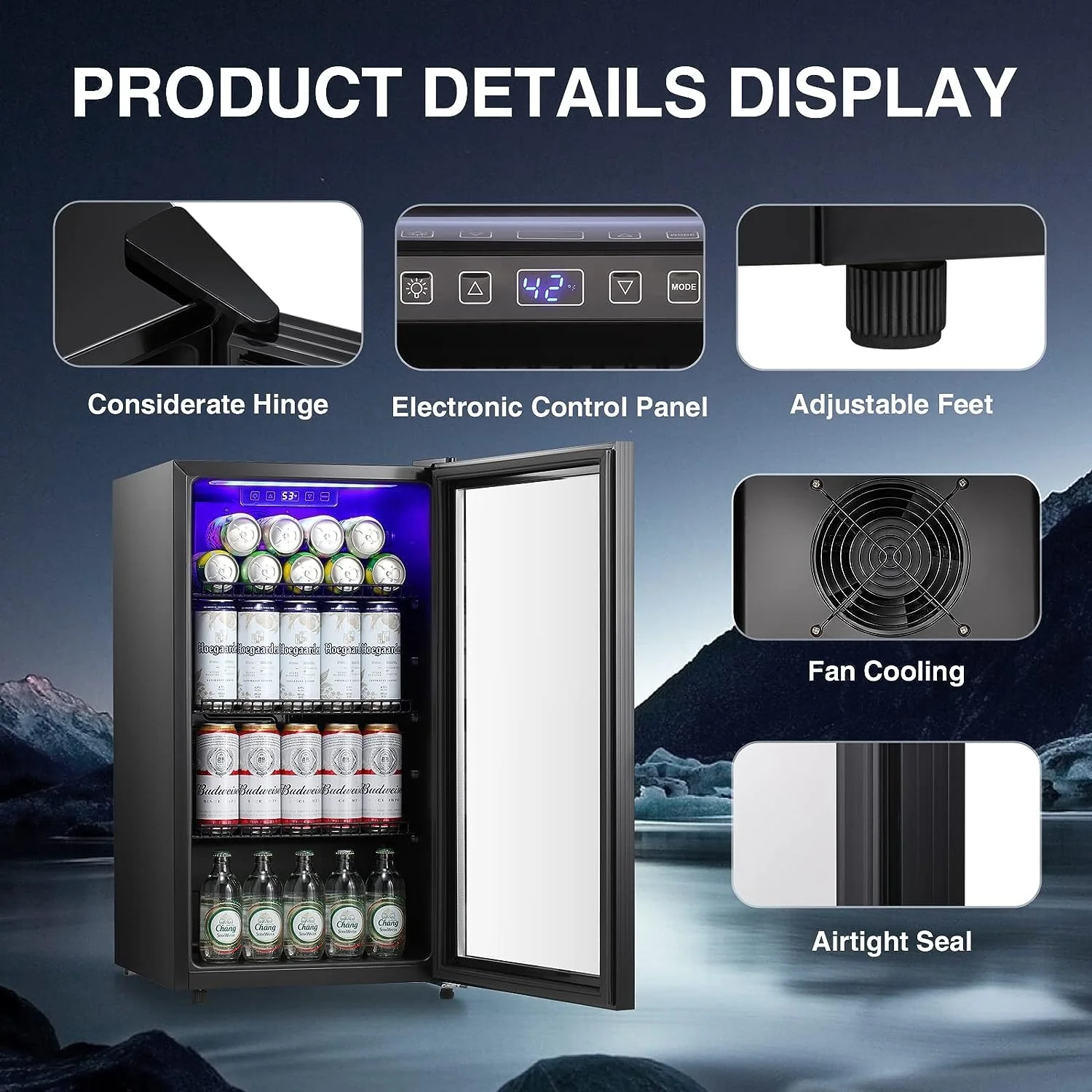 3.2 Cu.Ft Beverage Refrigerator Cooler W6890 - Image 4