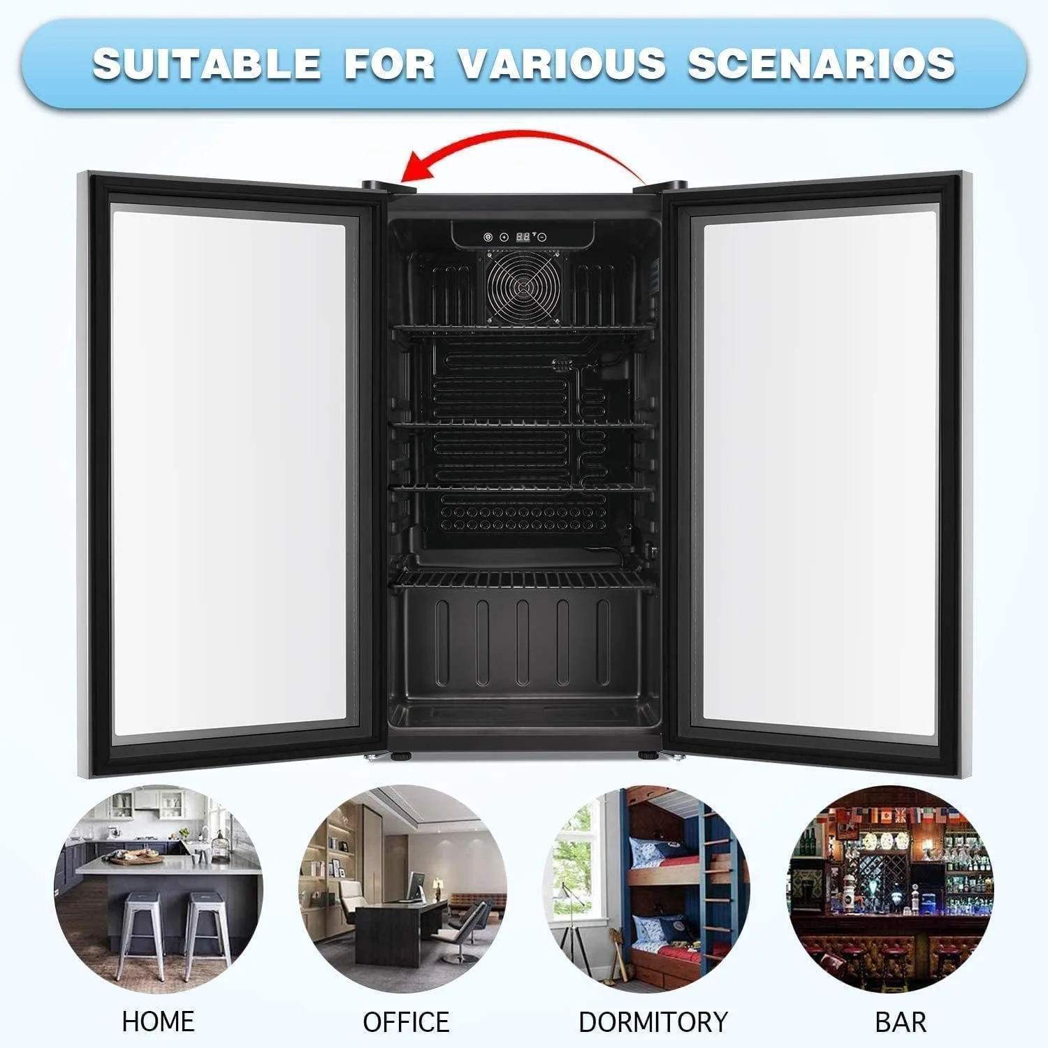 3.2 cu.ft  Wine Cooler/Cabinet Beverage Refrigerator W5899H - Image 10