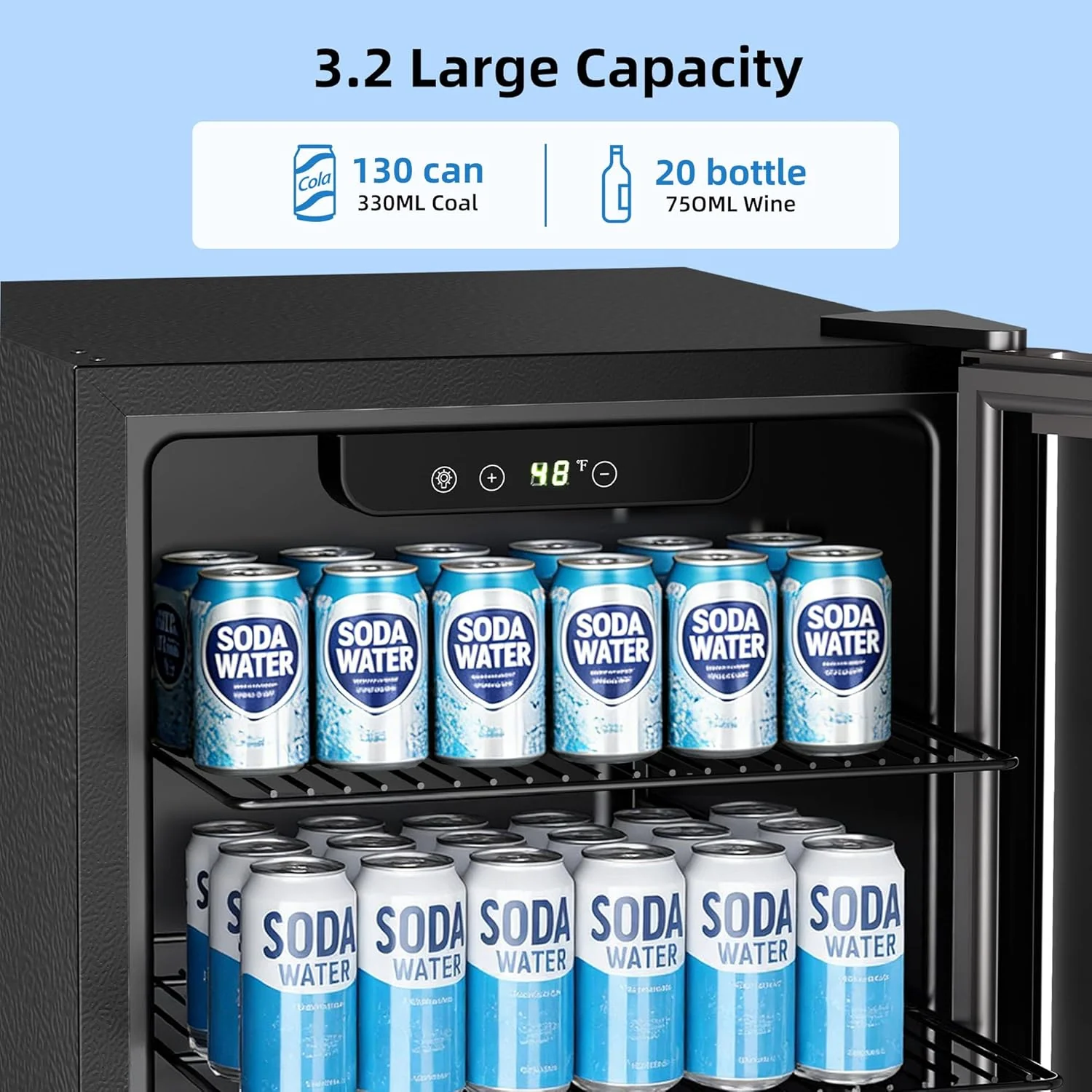 3.2 cu.ft  Wine Cooler/Cabinet Beverage Refrigerator W5899H - Image 16
