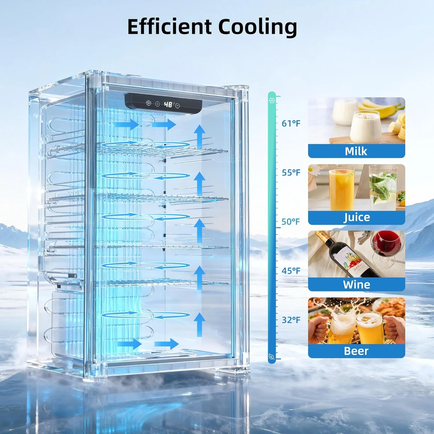3.2 cu.ft  Wine Cooler/Cabinet Beverage Refrigerator W5899H - Image 18