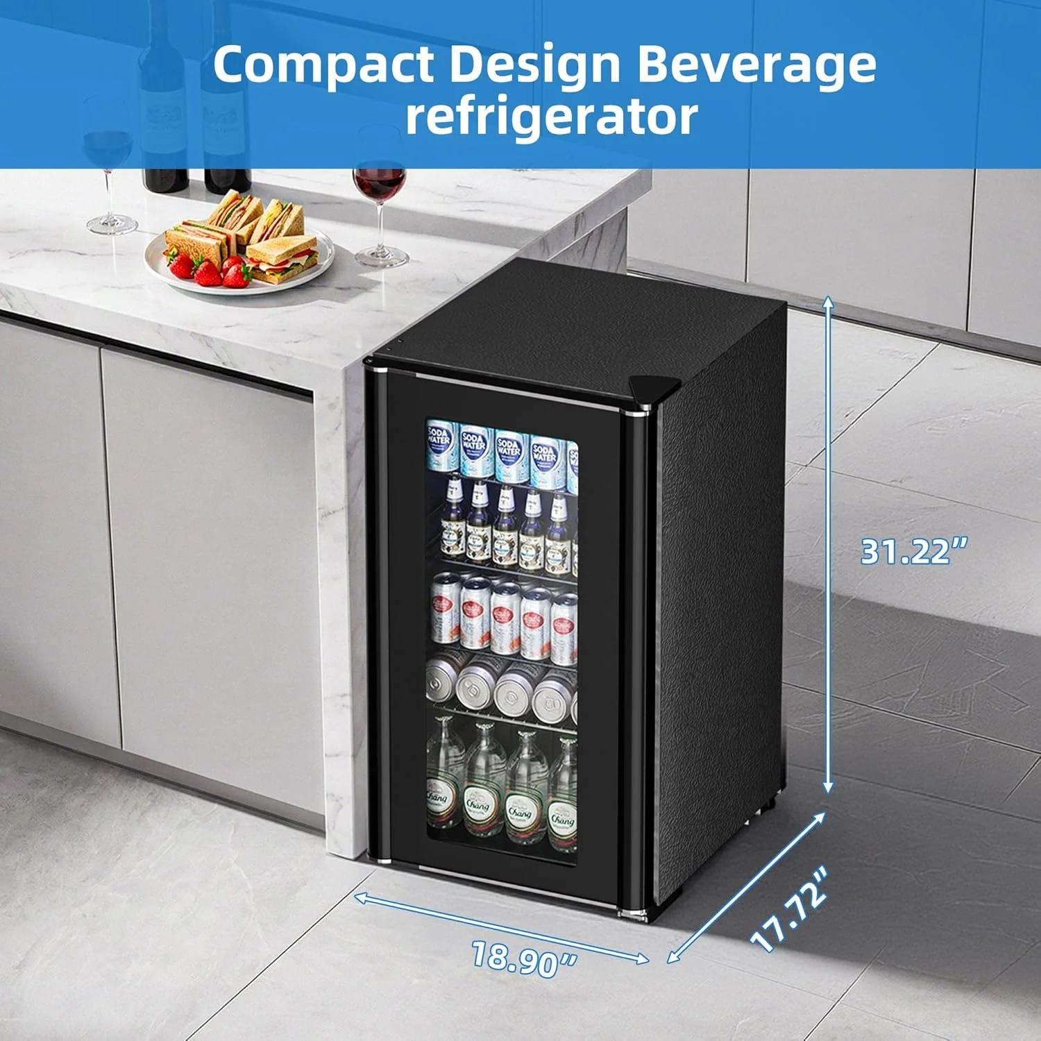 3.2 cu.ft  Wine Cooler/Cabinet Beverage Refrigerator W5899H - Image 20