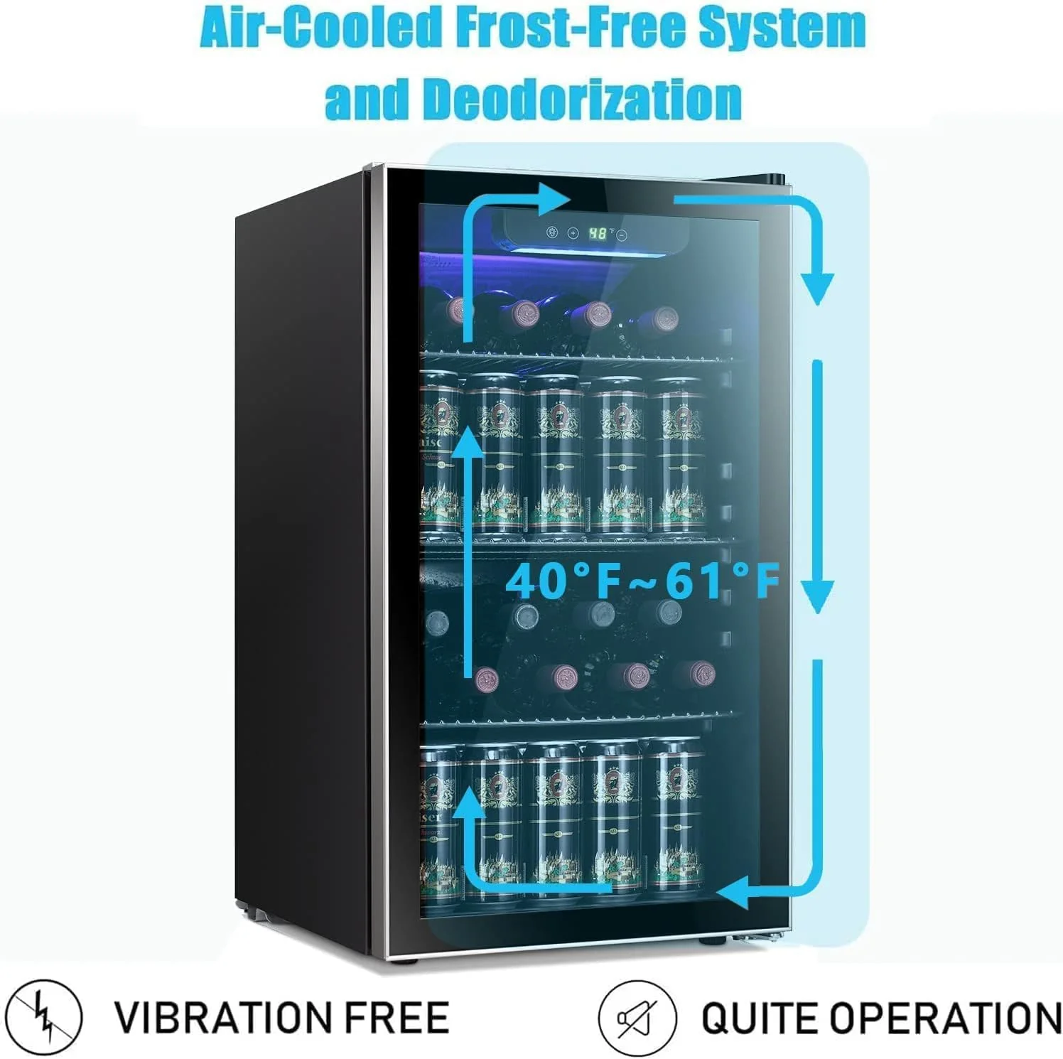 3.2 cu.ft  Wine Cooler/Cabinet Beverage Refrigerator W5899H - Image 5
