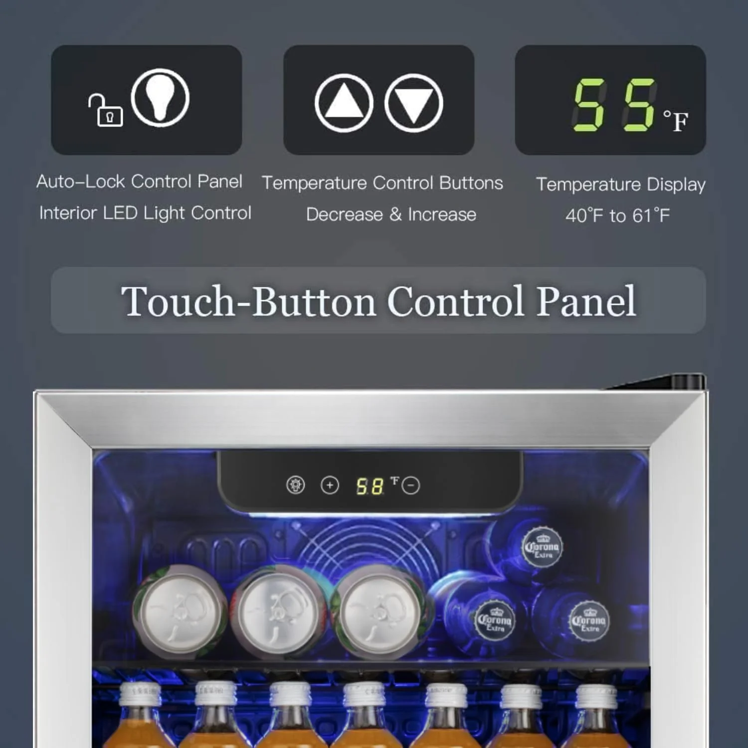 3.2 cu.ft  Wine Cooler/Cabinet Beverage Refrigerator W5899H - Image 9