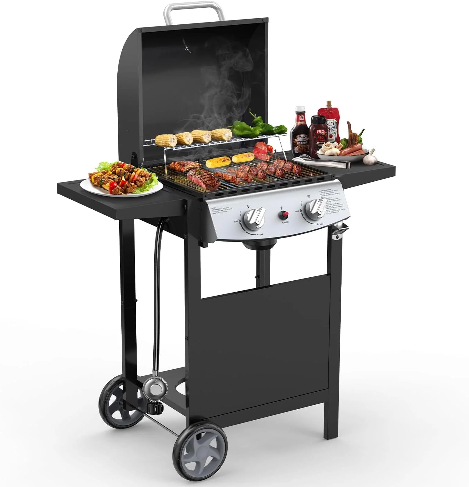 3 & 4-Burner Propane Gas Grills with Side Burners, for Outdoor Cooking, BBQ, Patio, Camping - Image 10