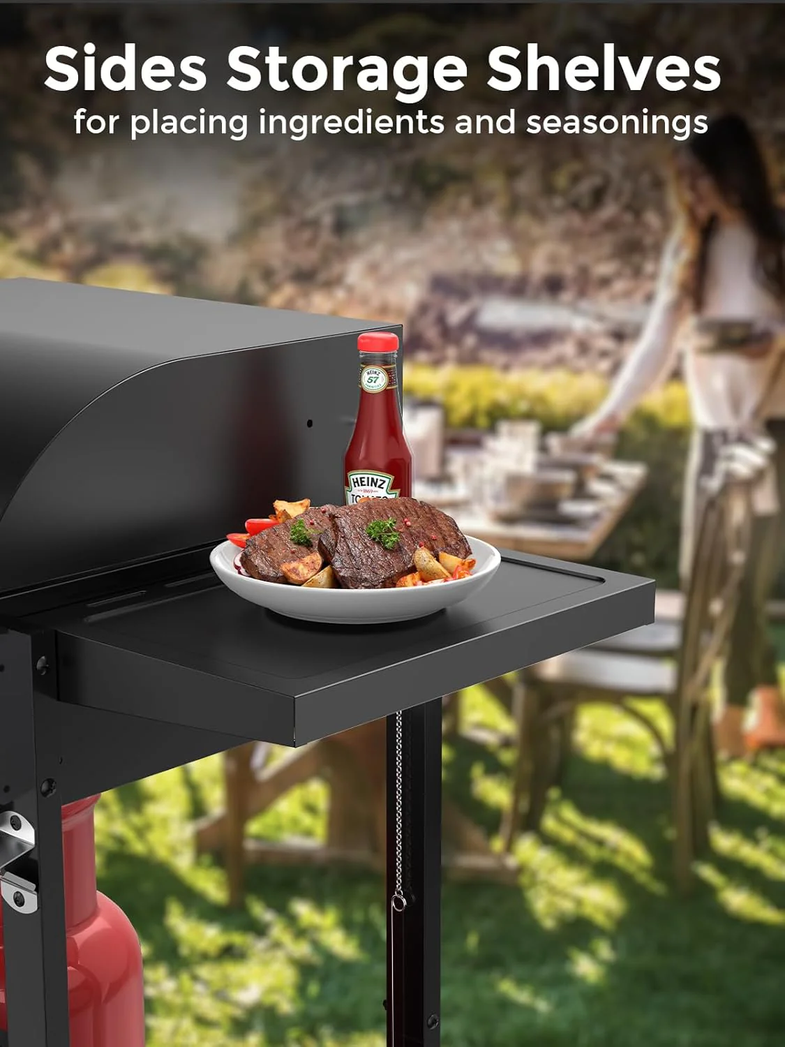3 & 4-Burner Propane Gas Grills with Side Burners, for Outdoor Cooking, BBQ, Patio, Camping - Image 14