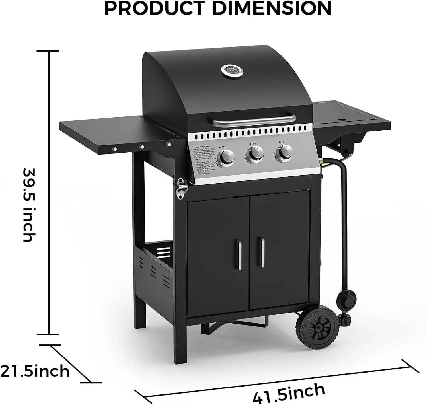 3 & 4-Burner Propane Gas Grills with Side Burners, for Outdoor Cooking, BBQ, Patio, Camping - Image 25