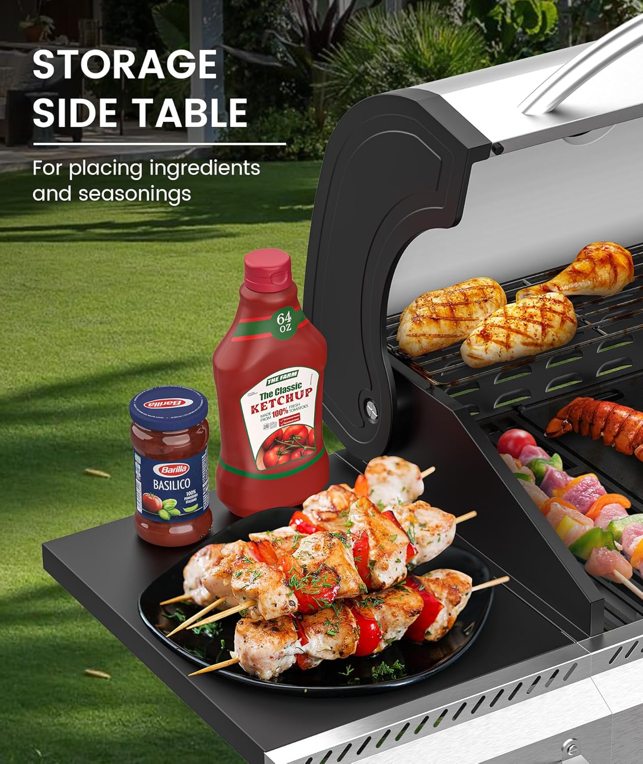3 & 4-Burner Propane Gas Grills with Side Burners, for Outdoor Cooking, BBQ, Patio, Camping - Image 31