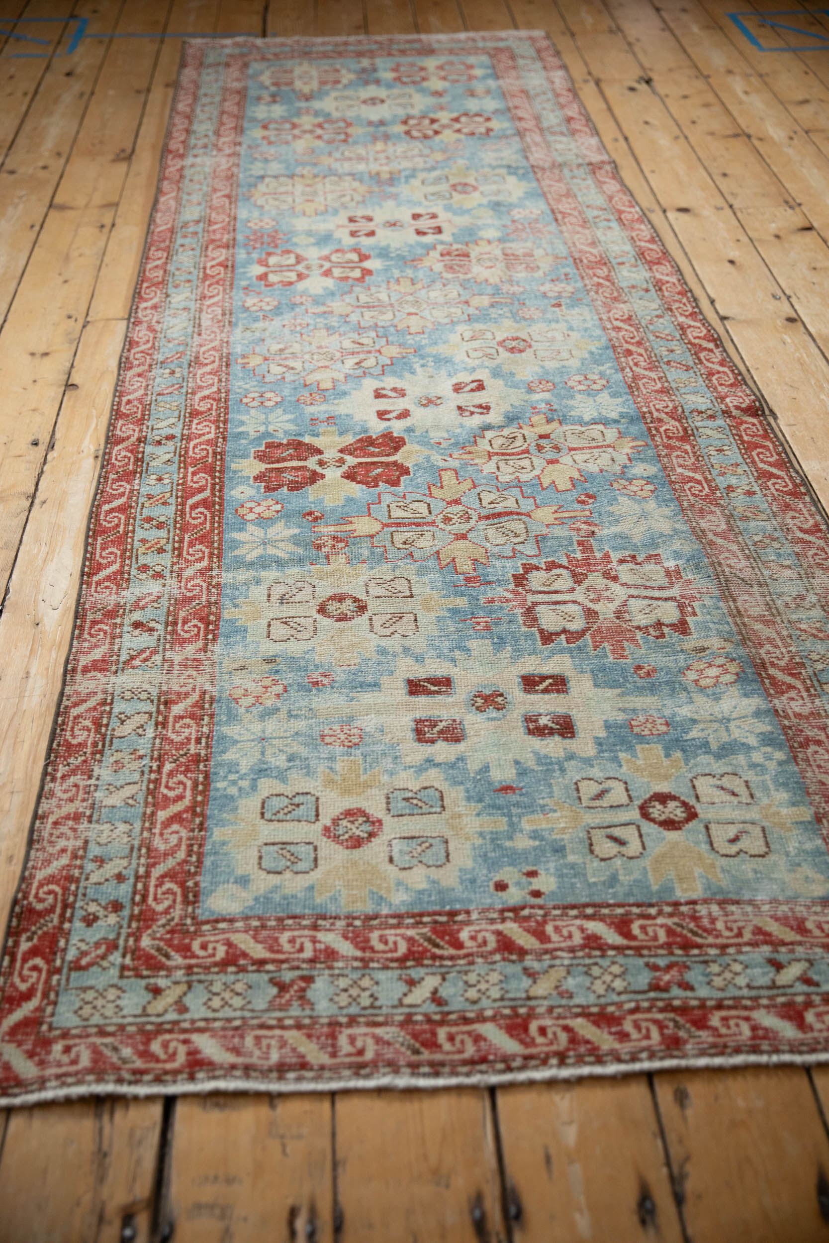 3.5x10.5 Antique Distressed Northwest Persian Rug Runner - Image 7