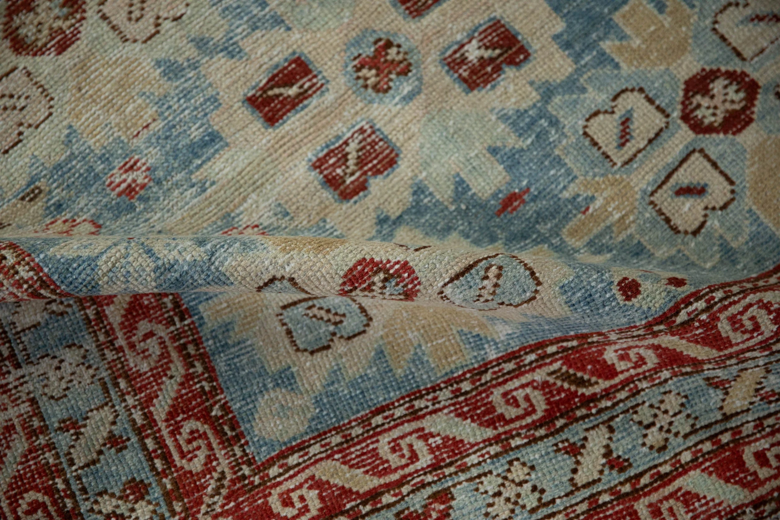 3.5x10.5 Antique Distressed Northwest Persian Rug Runner - Image 9