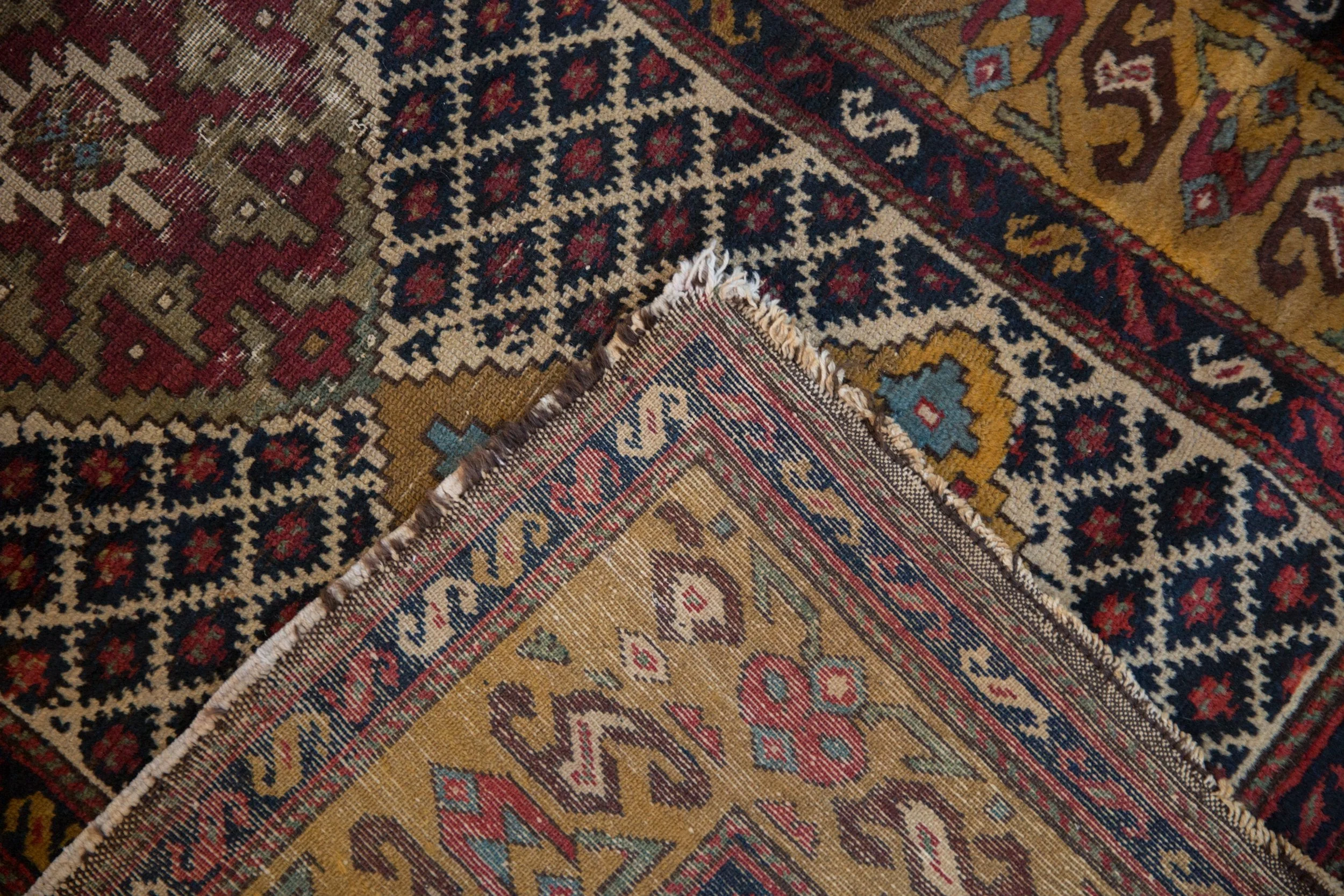 3.5x10.5 Vintage Caucasian Rug Runner - Image 10