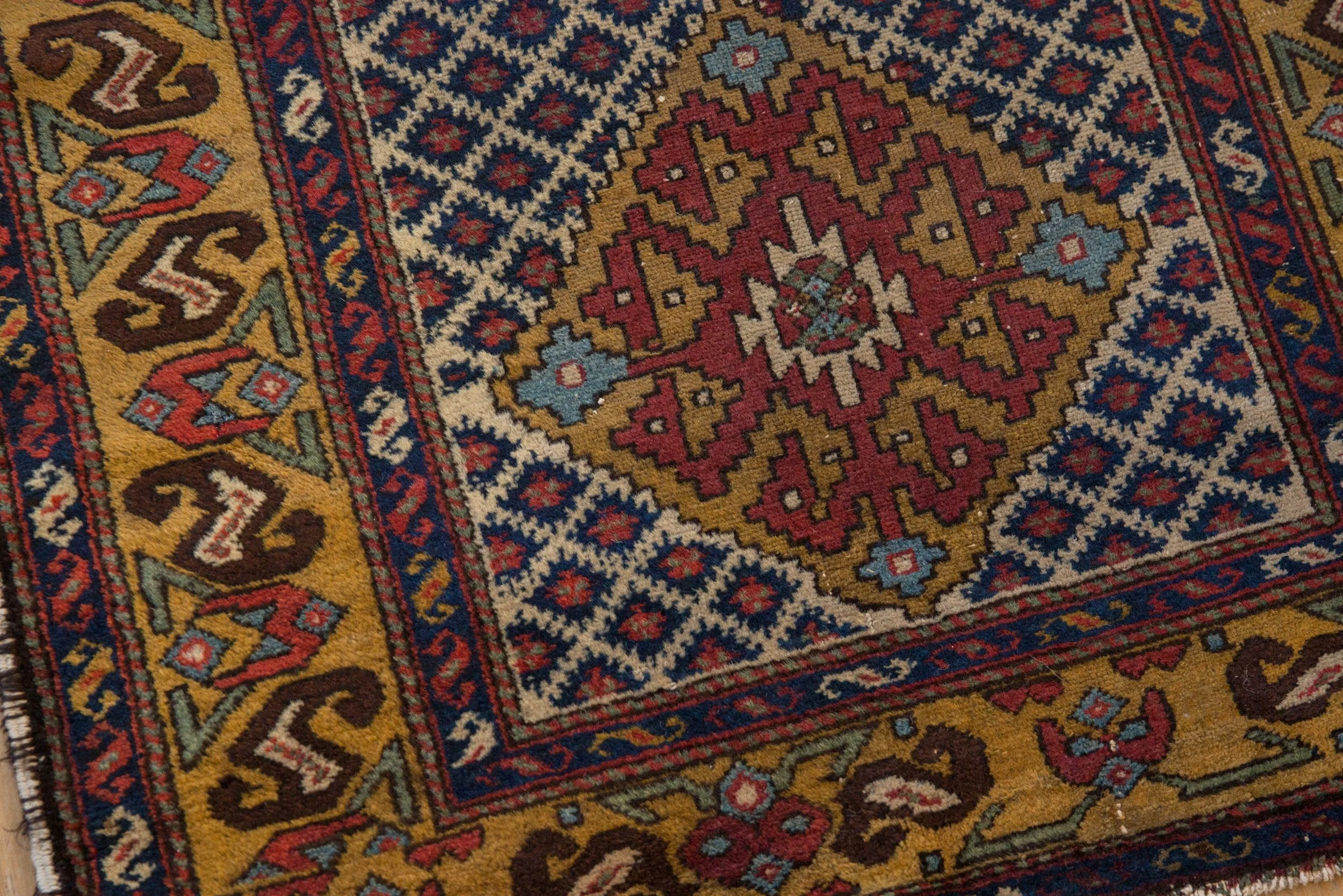 3.5x10.5 Vintage Caucasian Rug Runner - Image 4