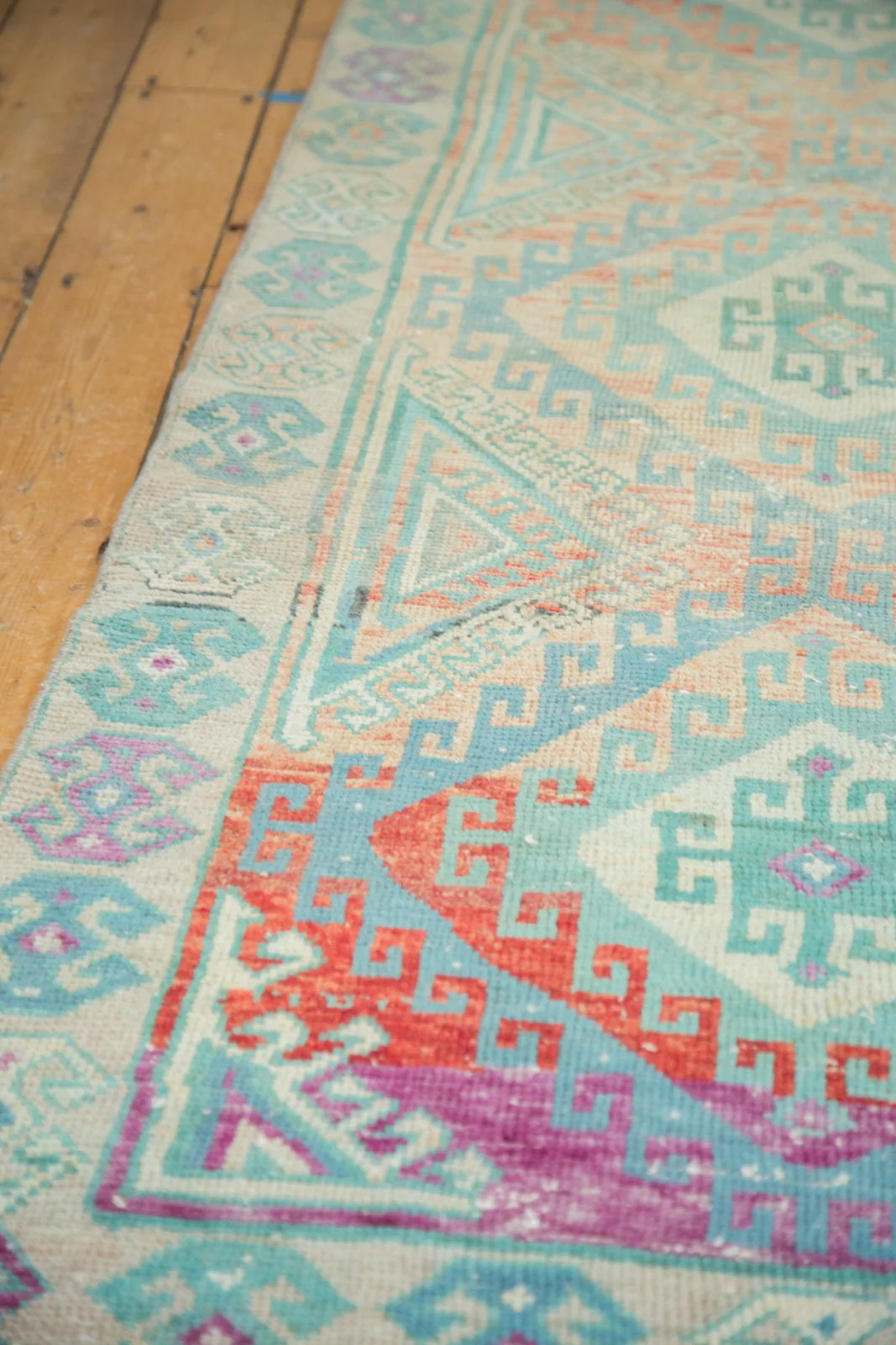 3.5x10.5 Vintage Distressed Oushak Rug Runner - Image 4