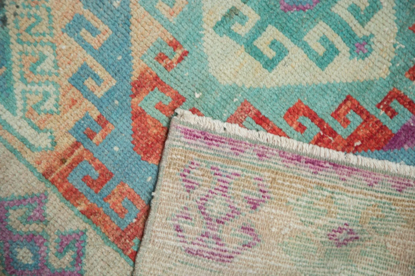 3.5x10.5 Vintage Distressed Oushak Rug Runner - Image 6