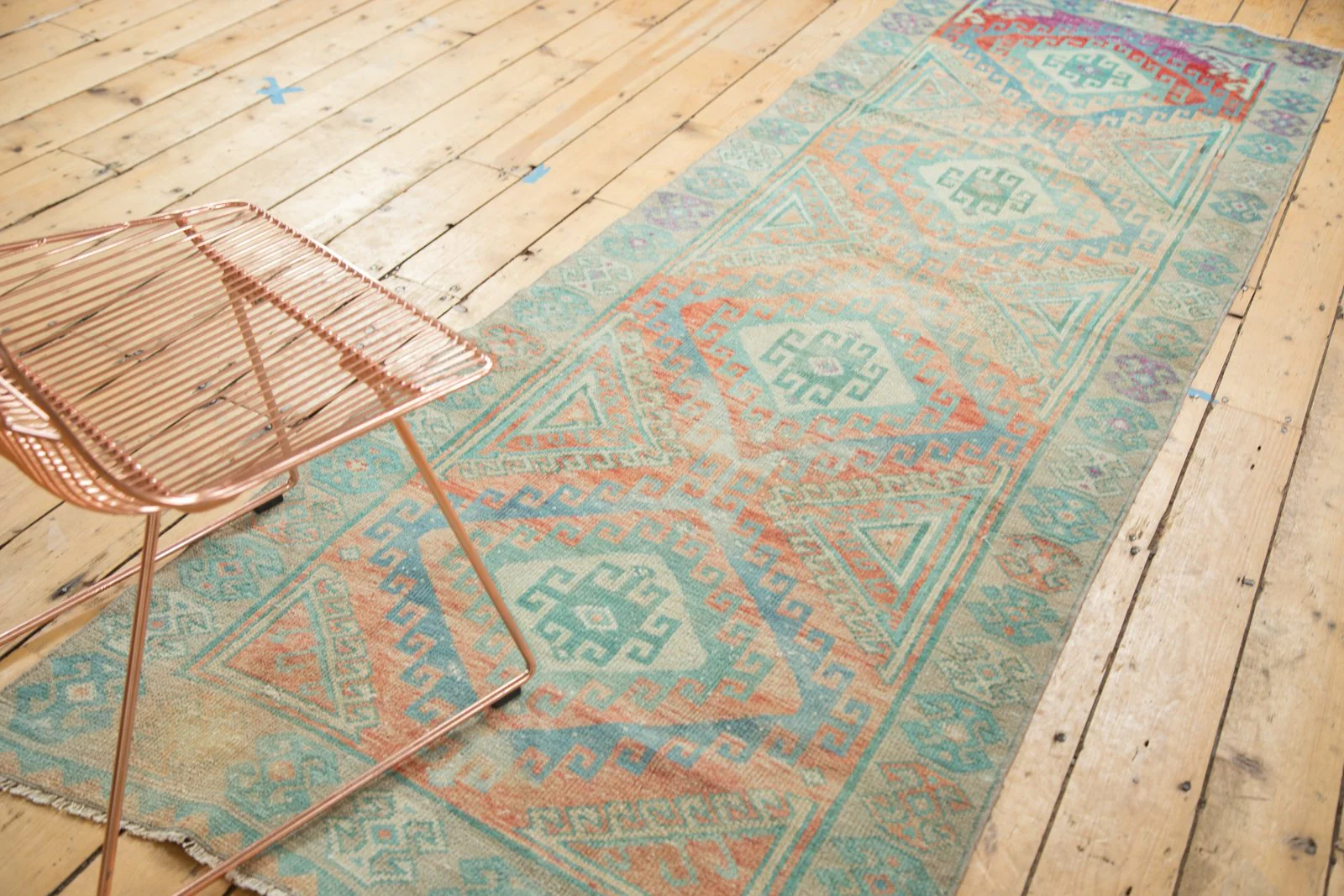 3.5x10.5 Vintage Distressed Oushak Rug Runner - Image 7