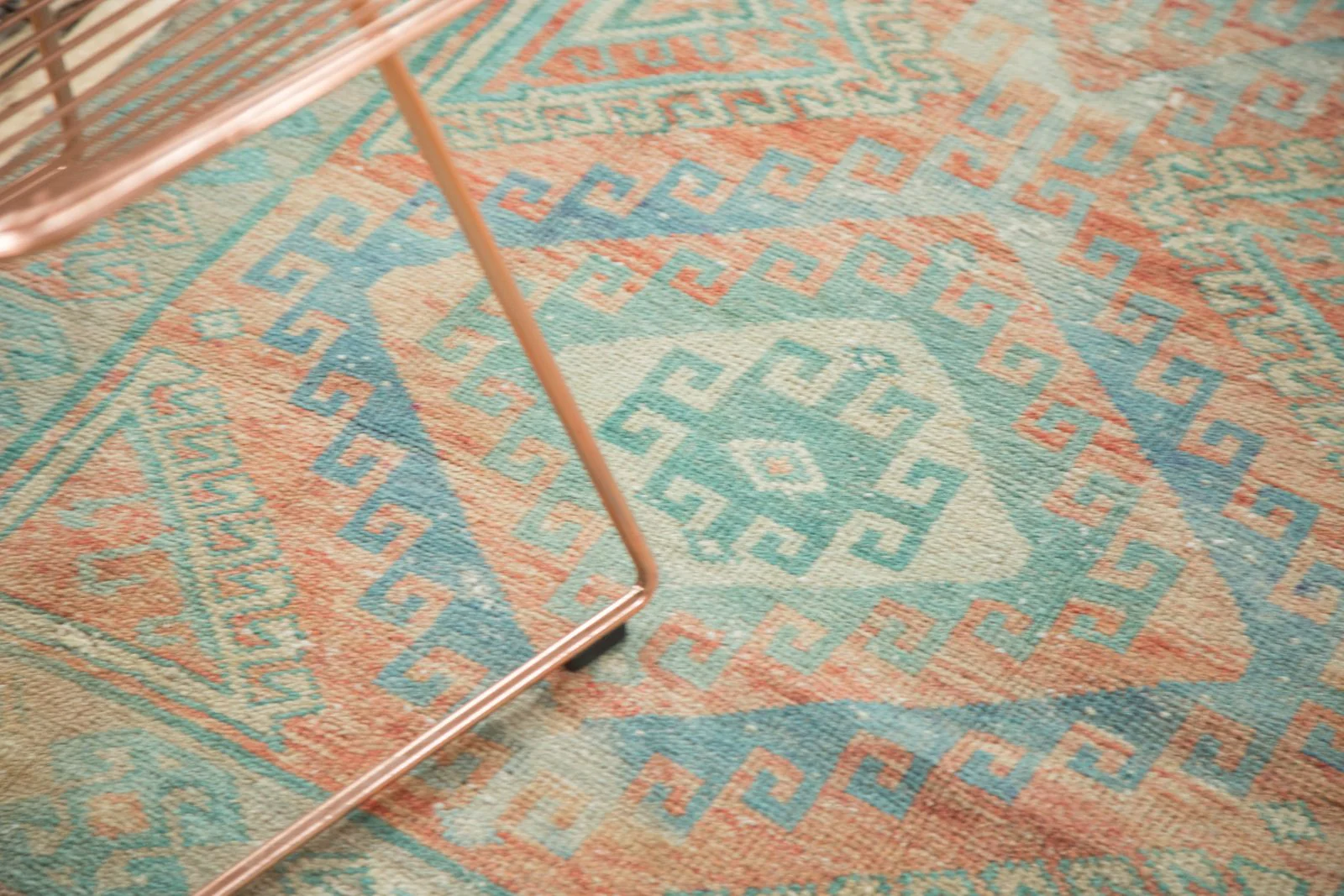 3.5x10.5 Vintage Distressed Oushak Rug Runner - Image 8
