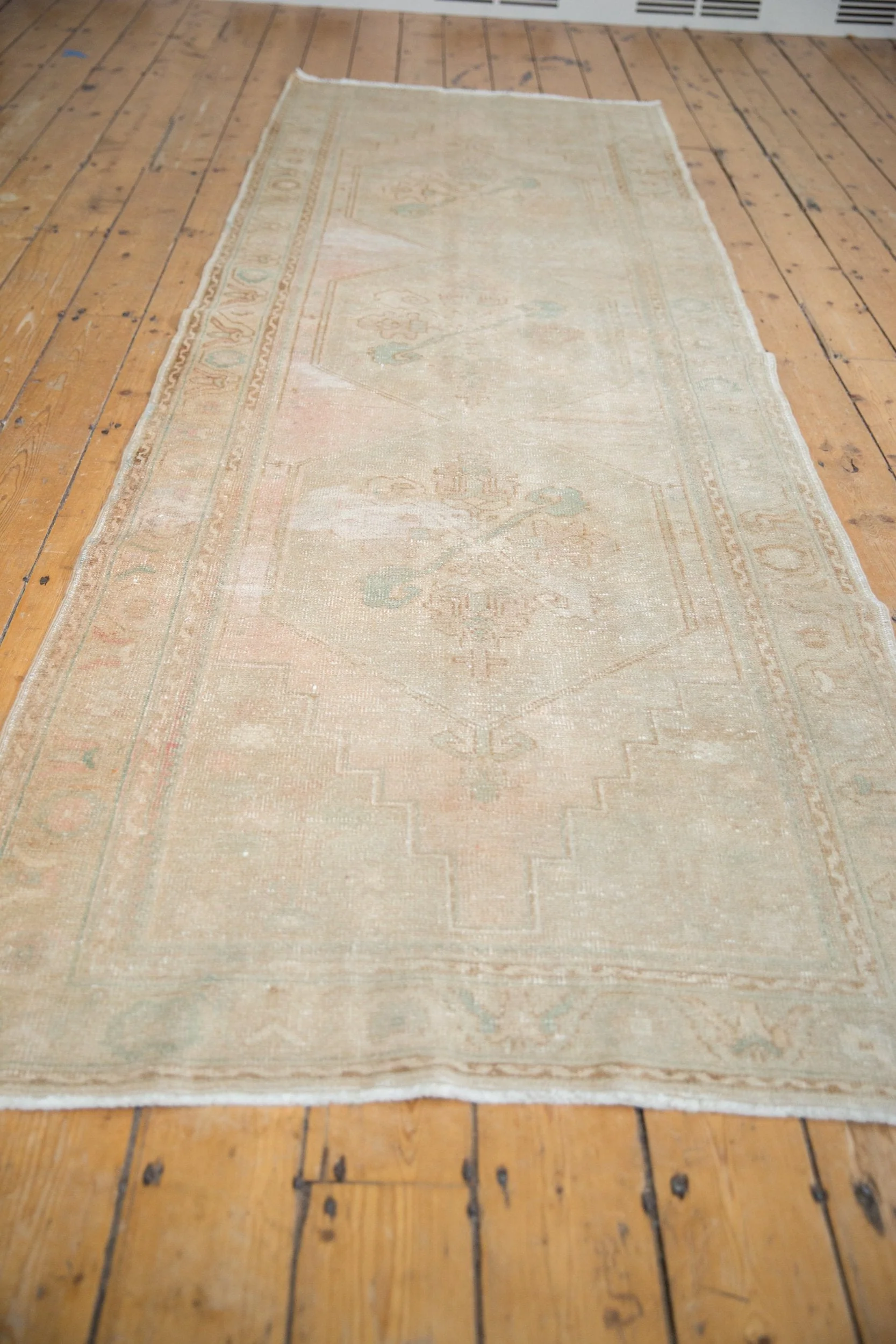 3.5x10.5 Vintage Distressed Oushak Rug Runner - Image 4