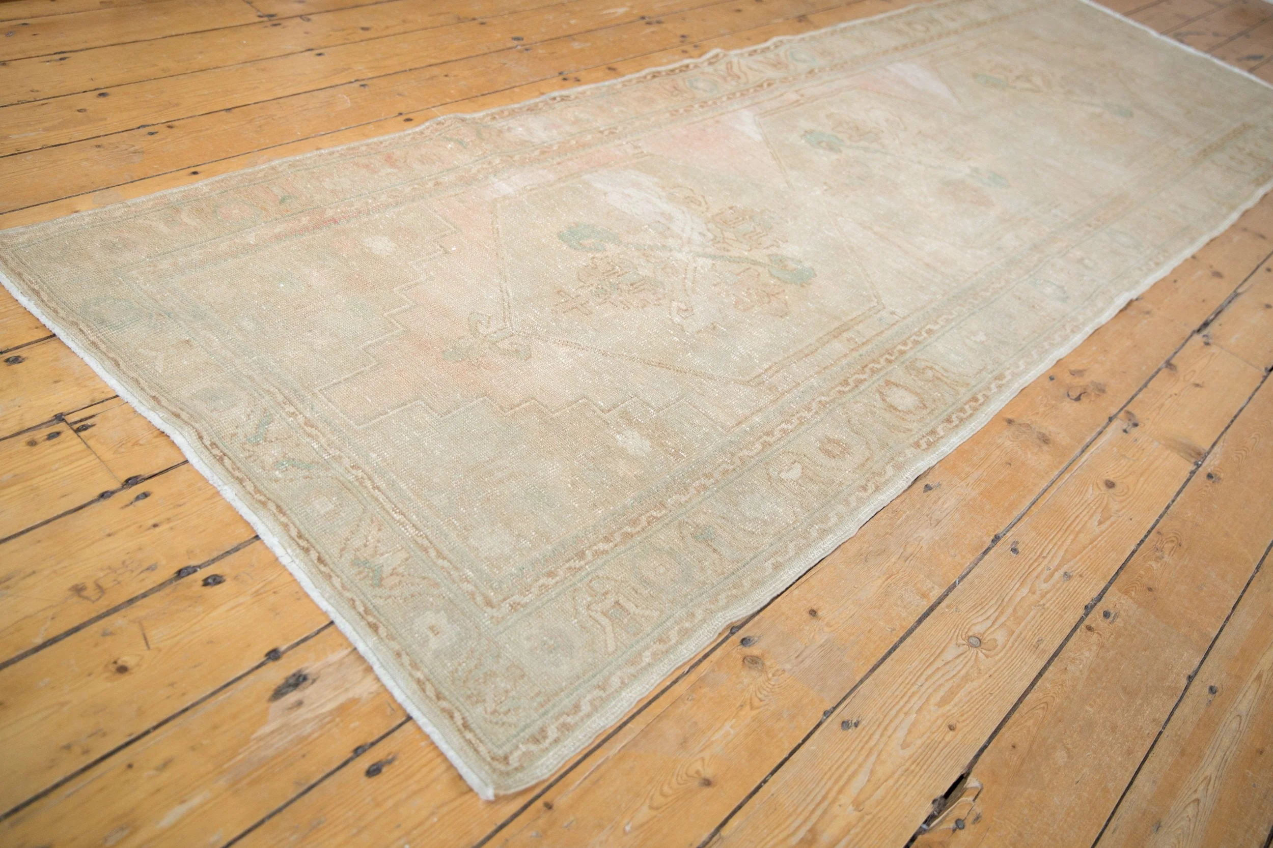 3.5x10.5 Vintage Distressed Oushak Rug Runner - Image 6