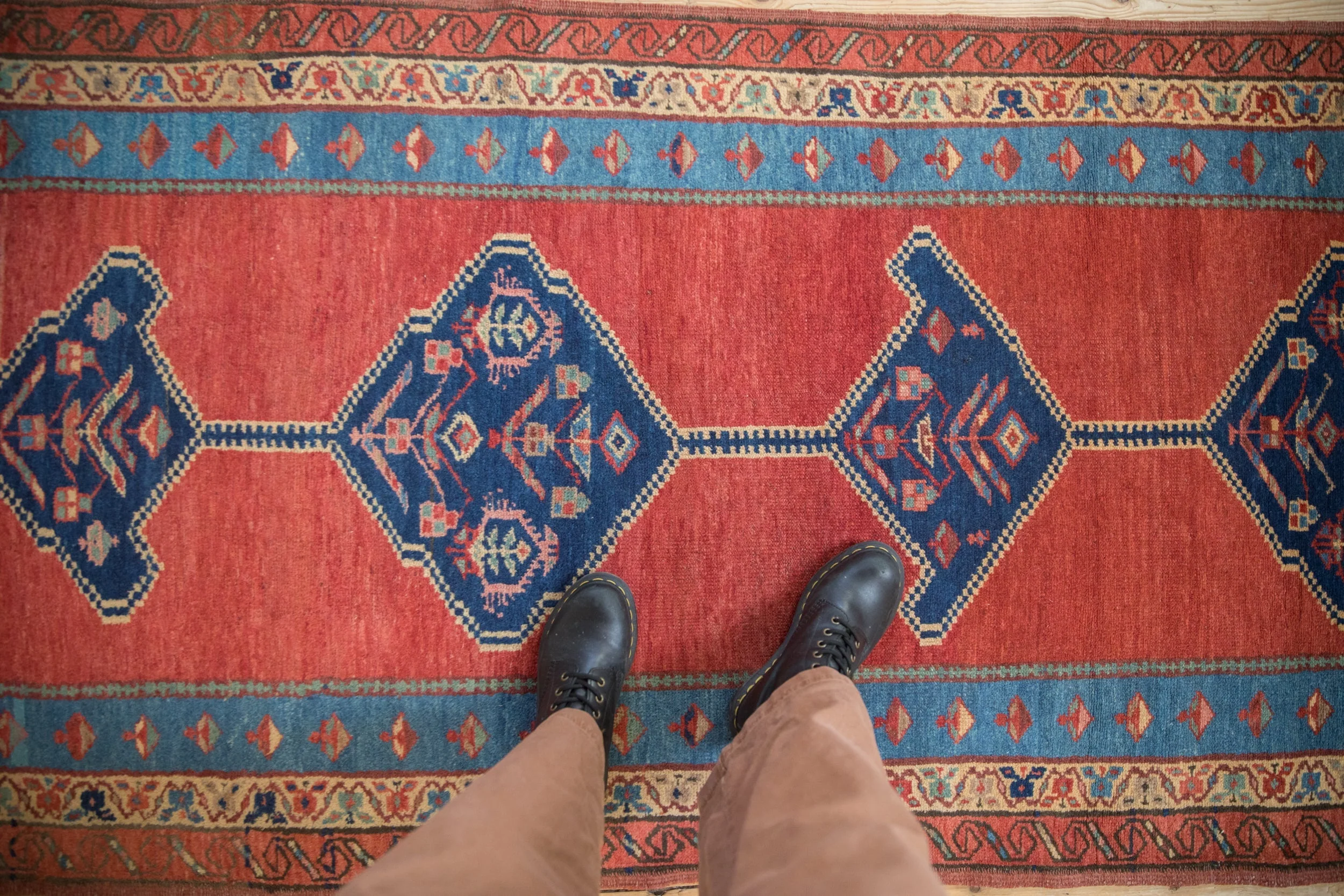 3.5x10 Antique Bakshaish Rug Runner - Image 2