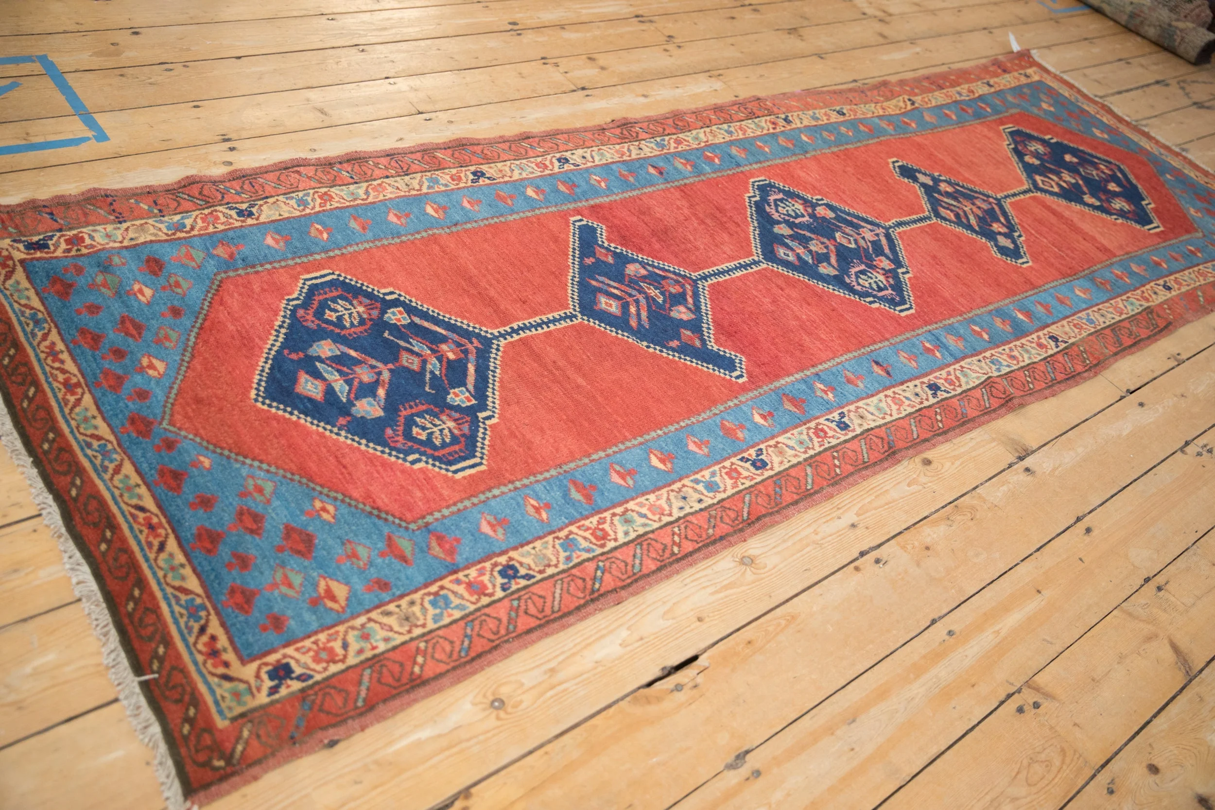 3.5x10 Antique Bakshaish Rug Runner - Image 6