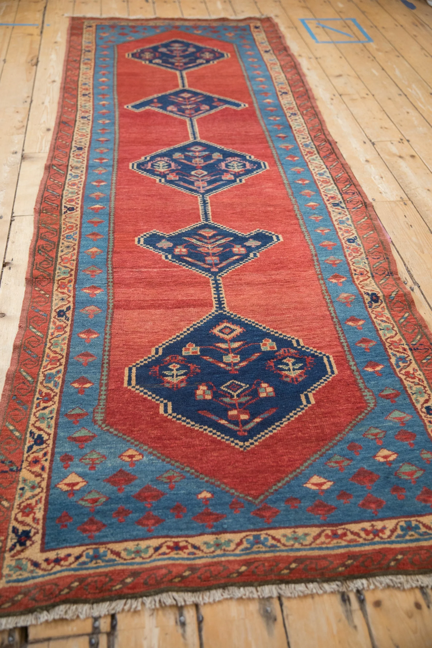 3.5x10 Antique Bakshaish Rug Runner - Image 8