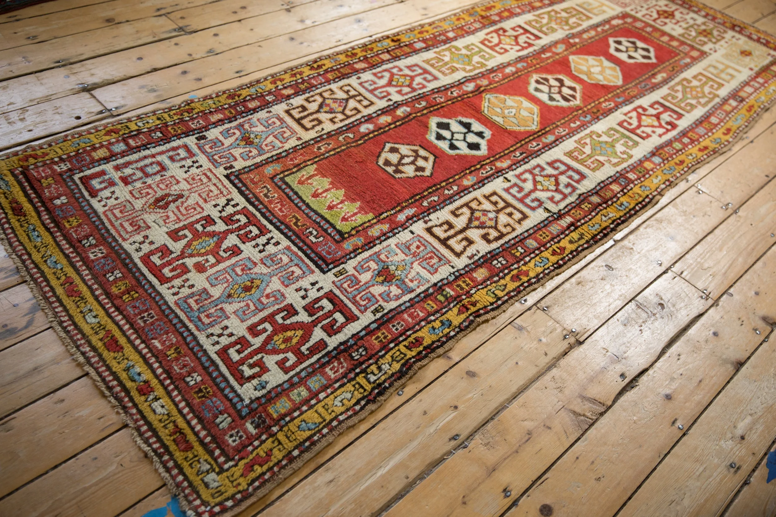 3.5x10 Antique Kazak Rug Runner - Image 12