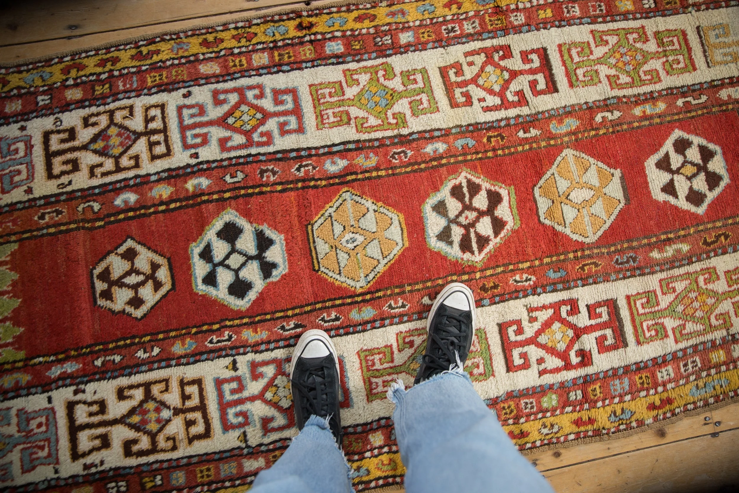 3.5x10 Antique Kazak Rug Runner - Image 2