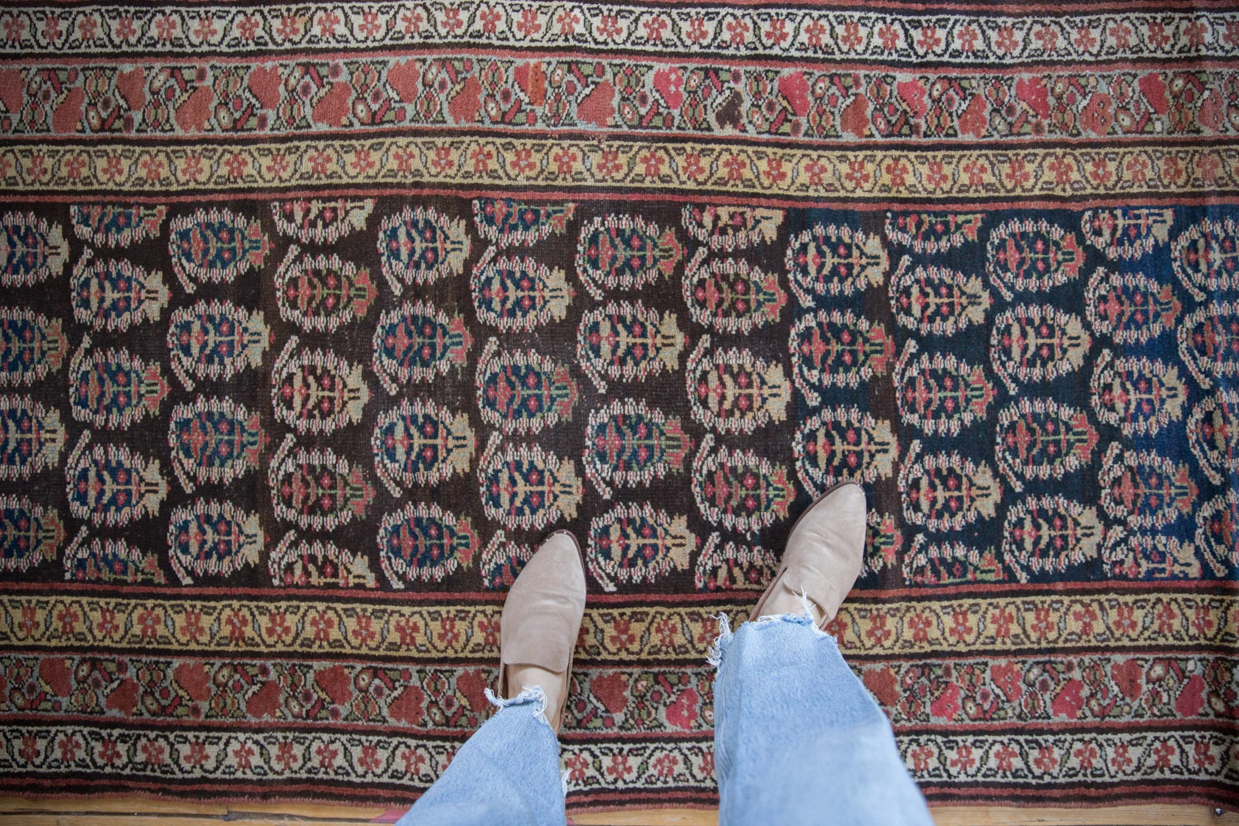 3.5x10 Antique Kurdish Rug Runner - Image 2