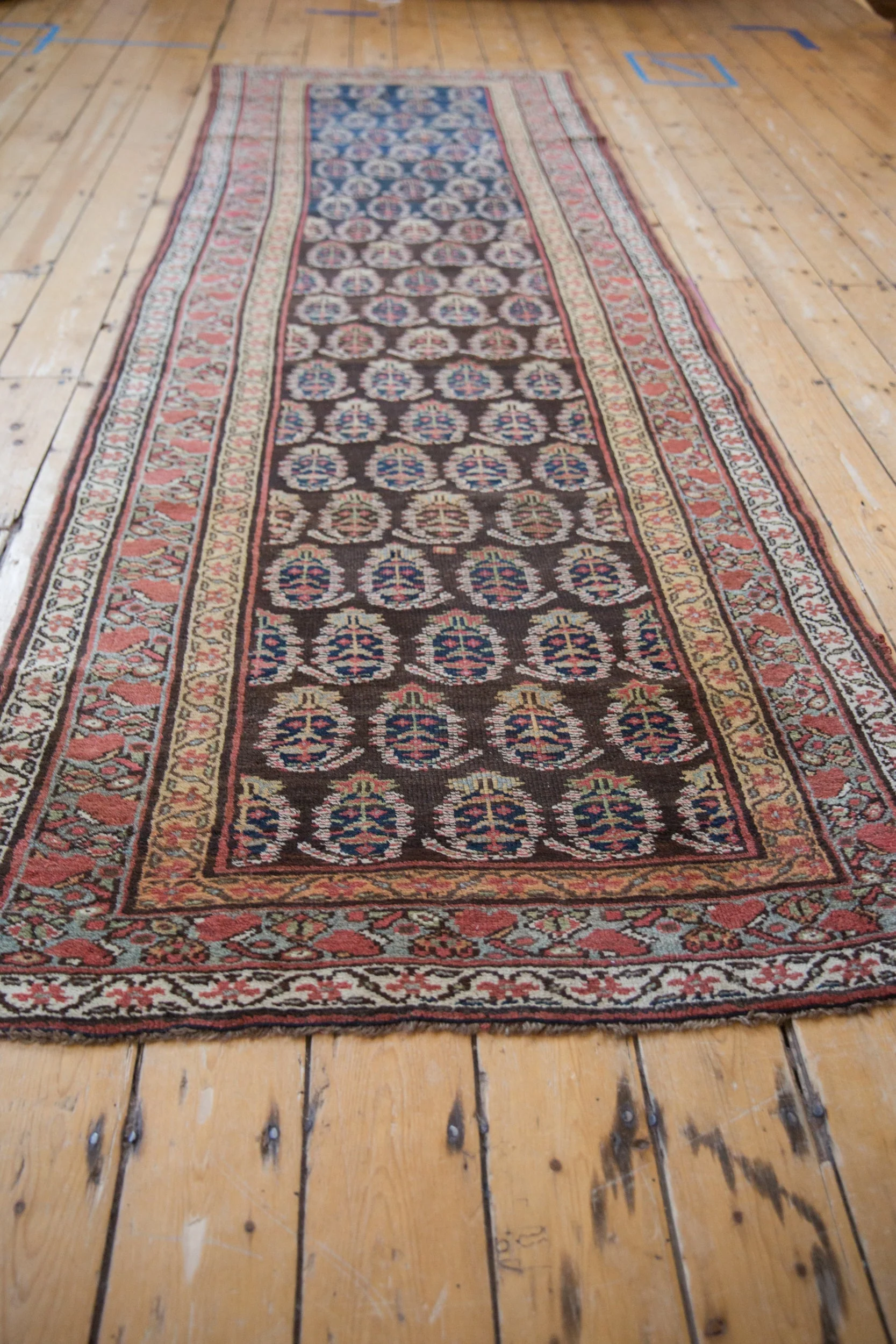 3.5x10 Antique Kurdish Rug Runner - Image 6