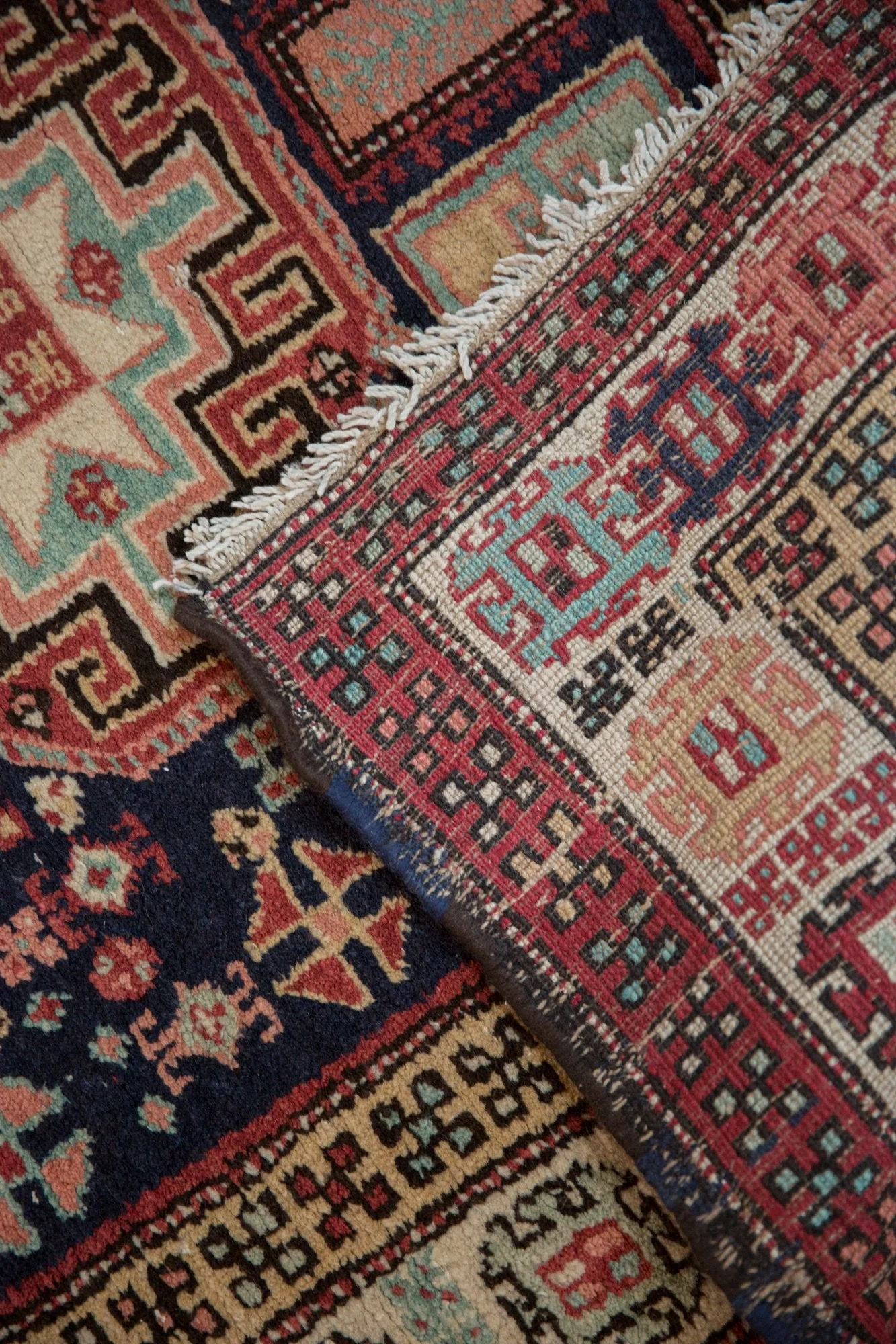 3.5x10 Vintage Ardebil Rug Runner - Image 11