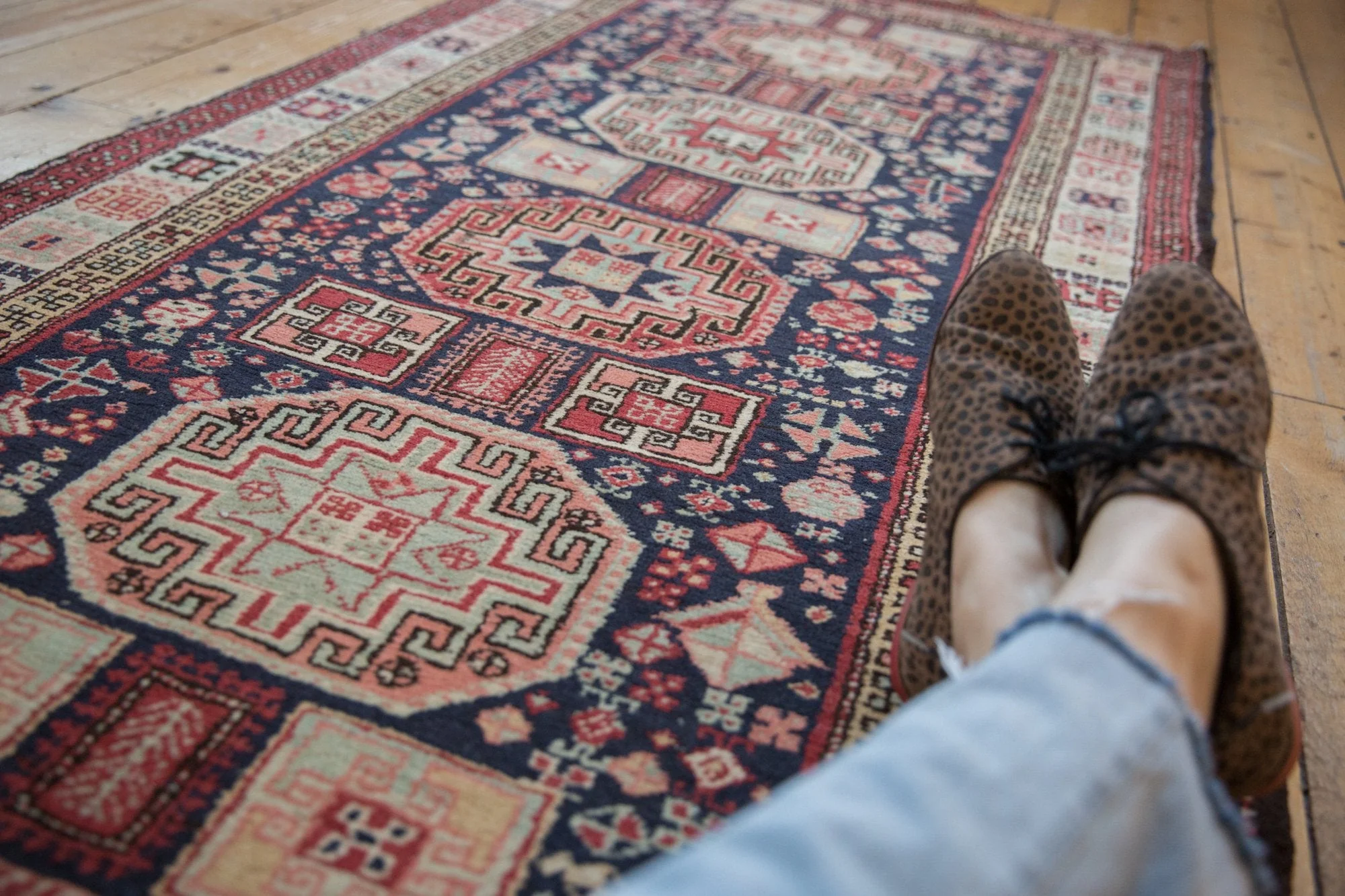 3.5x10 Vintage Ardebil Rug Runner - Image 3
