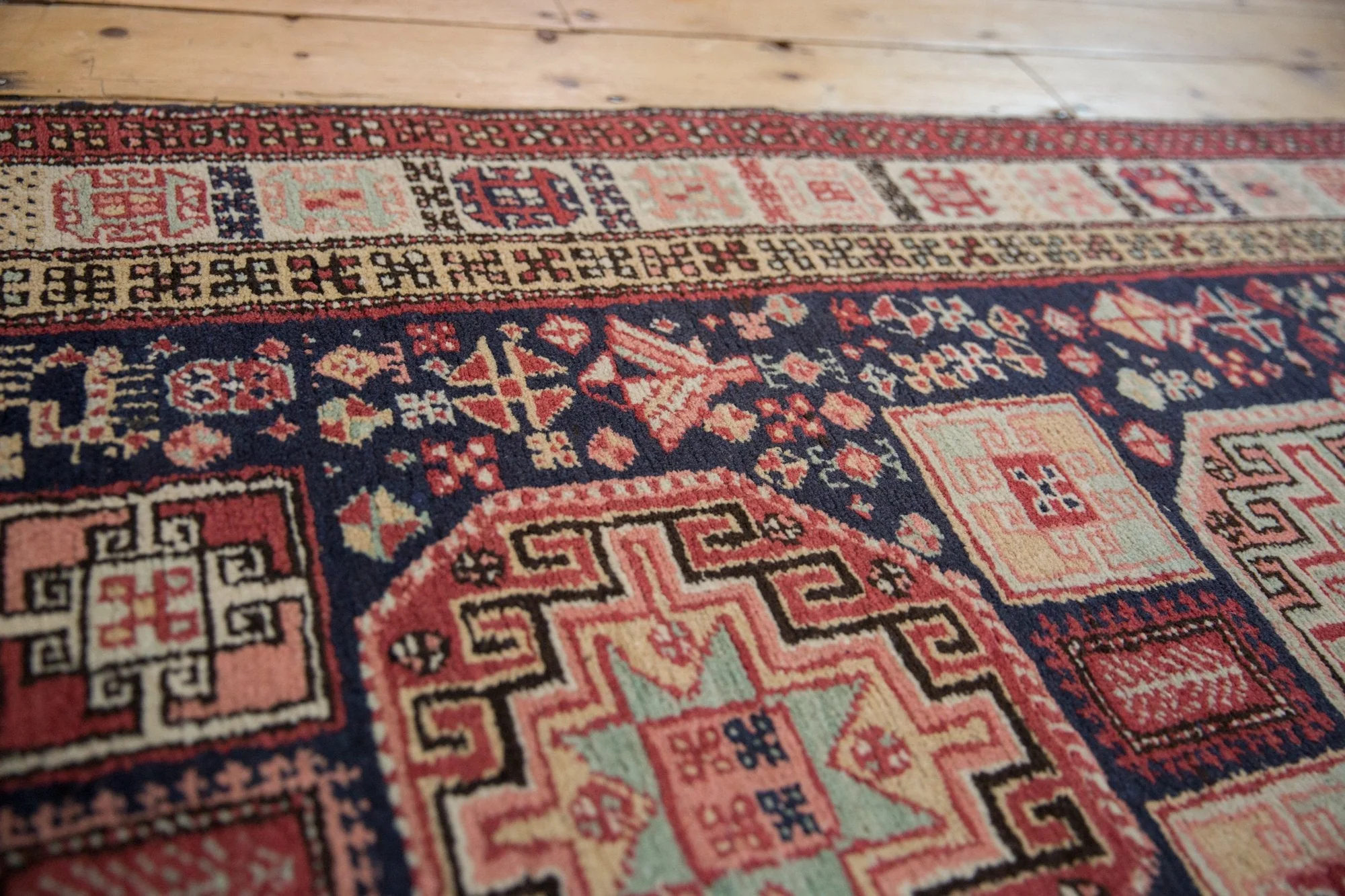 3.5x10 Vintage Ardebil Rug Runner - Image 4