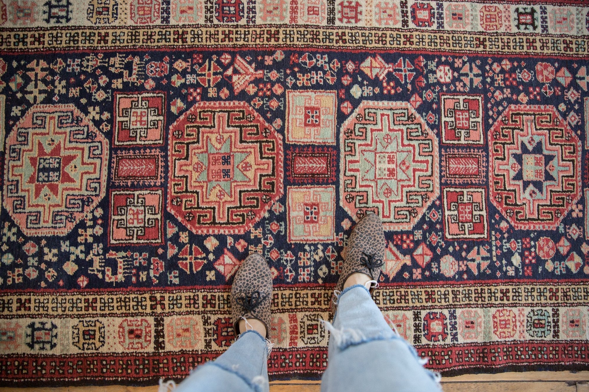 3.5x10 Vintage Ardebil Rug Runner - Image 5