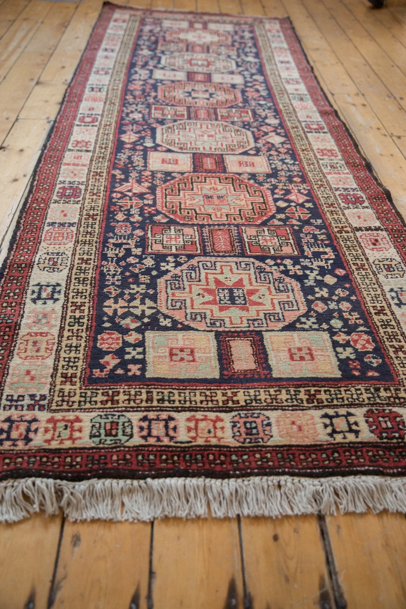 3.5x10 Vintage Ardebil Rug Runner - Image 6