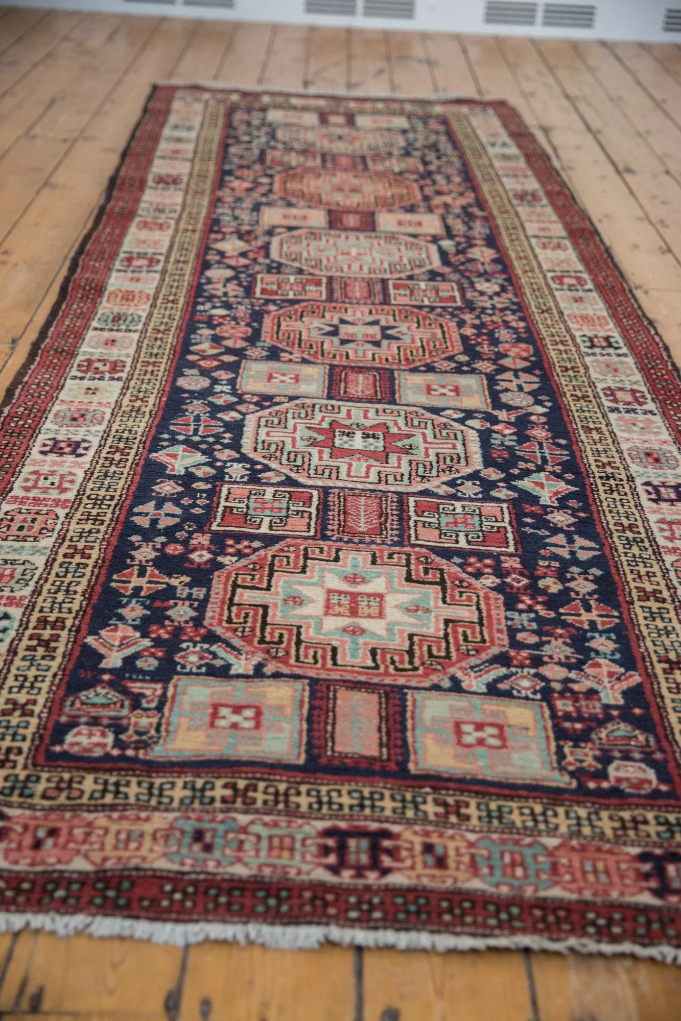 3.5x10 Vintage Ardebil Rug Runner - Image 9