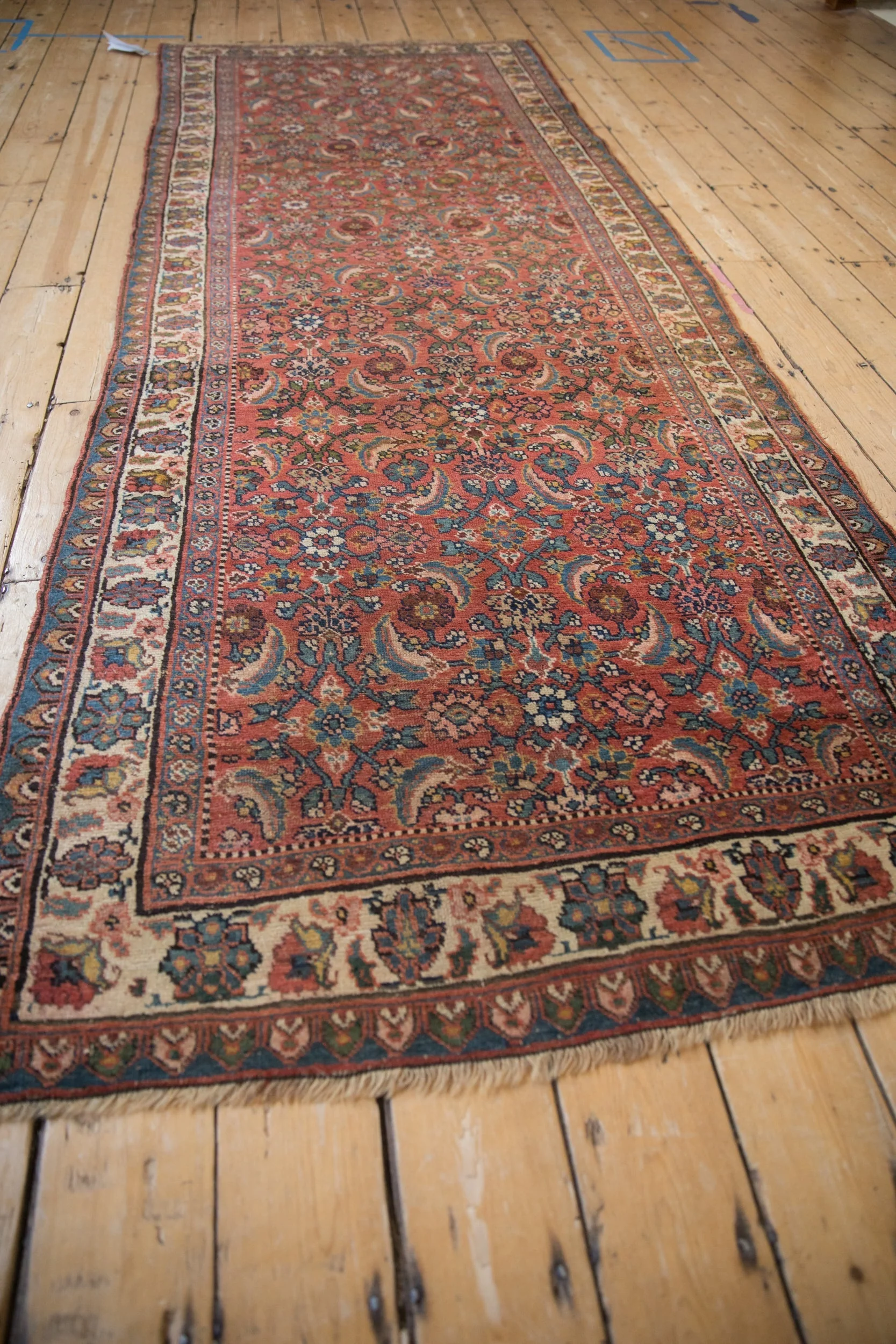 3.5x10 Vintage Bijar Rug Runner - Image 8