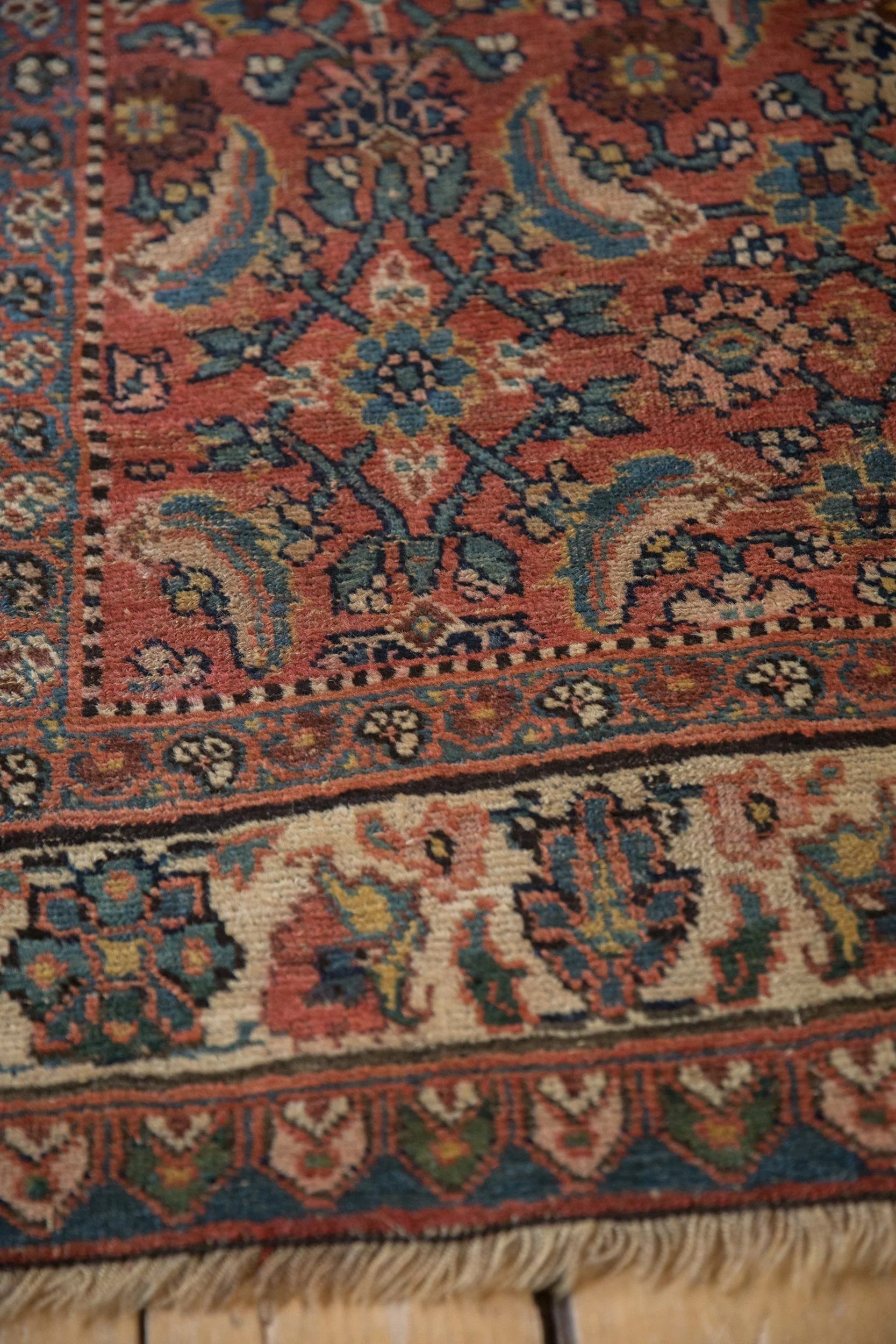 3.5x10 Vintage Bijar Rug Runner - Image 9